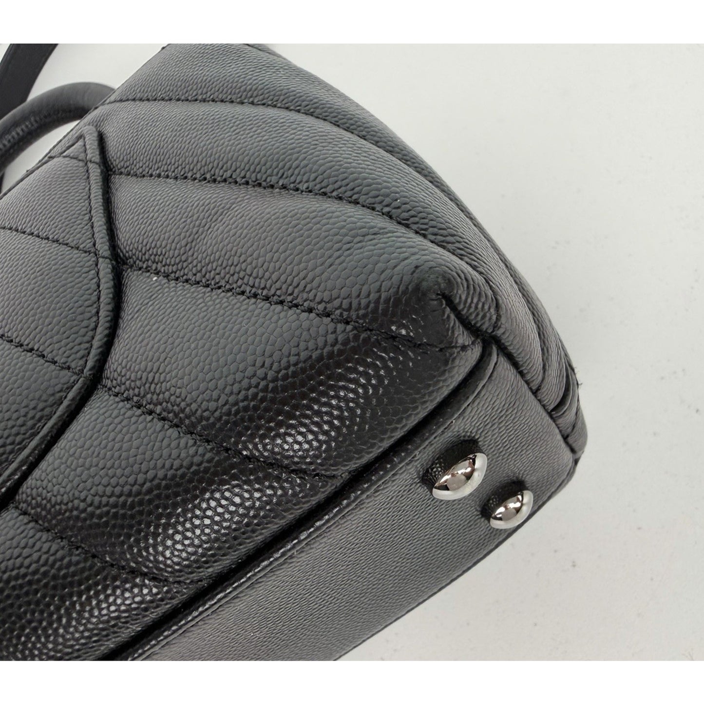 Chanel Coco Top Handle Bag XS With Chain Strap in Black Caviar Leather 2019 E-1