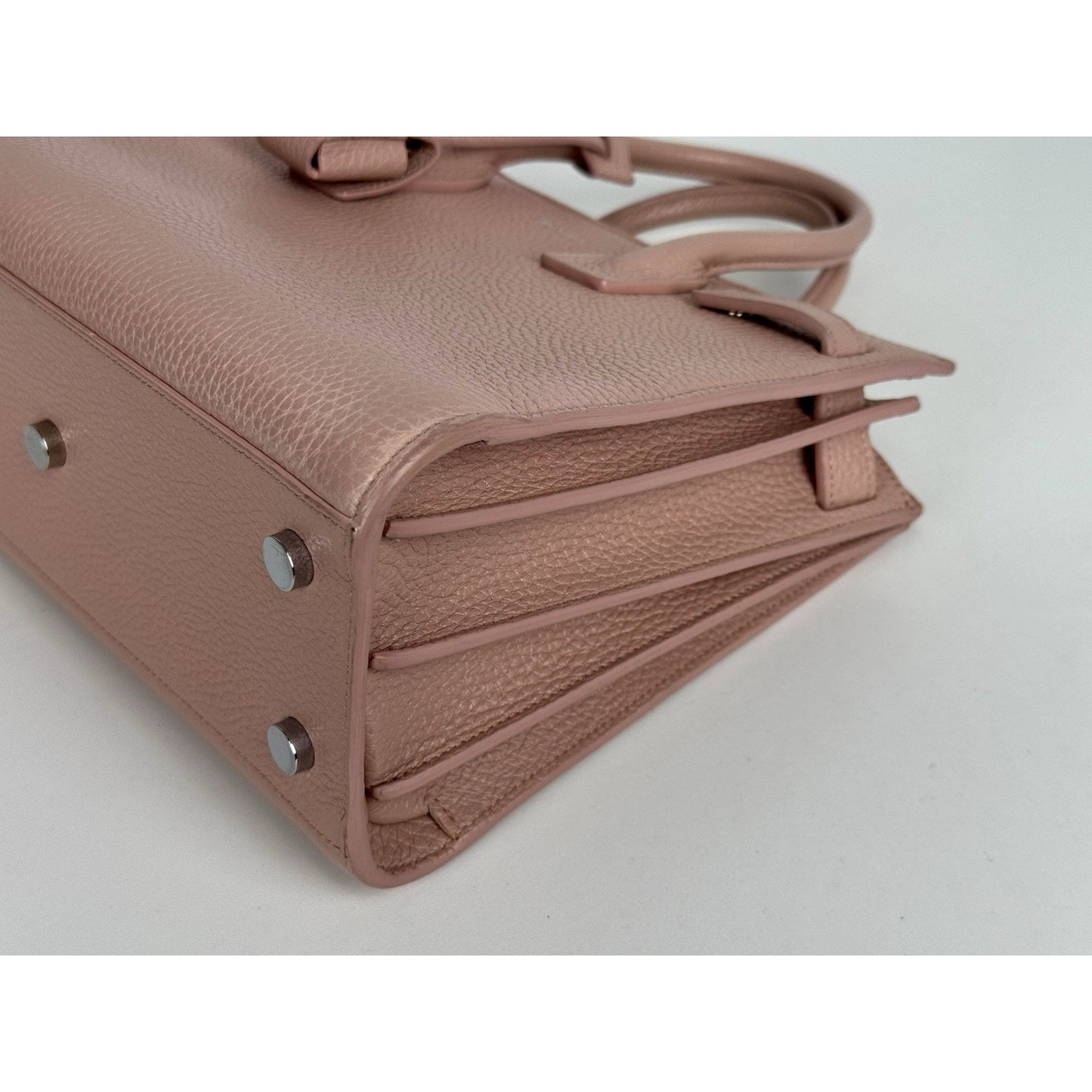 Saint Laurent Baby Sac de Jour Blush Pink Leather Handbag