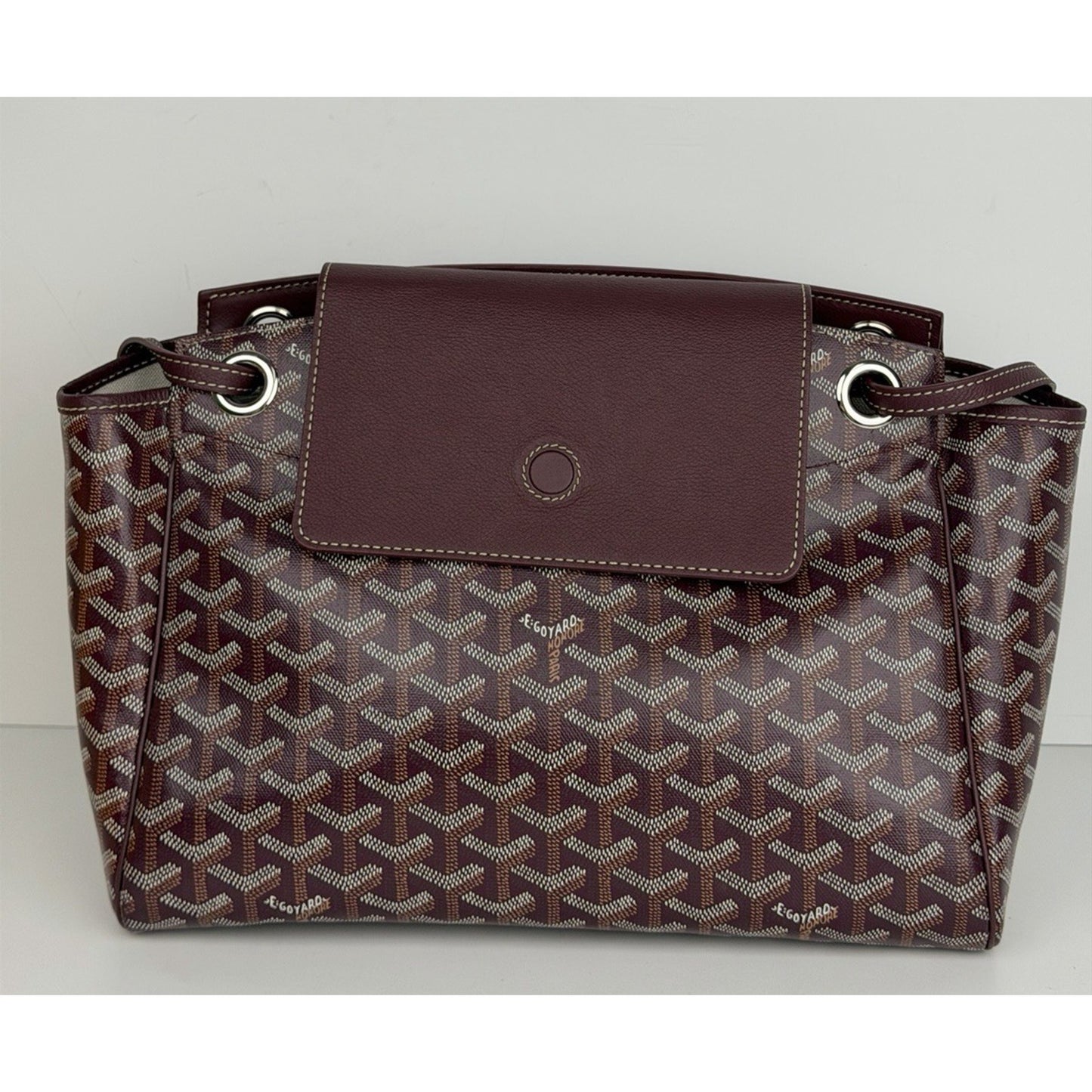 Goyard Sac Rouette PM Bag in Burgundy Goyardine Coated Canvas E1