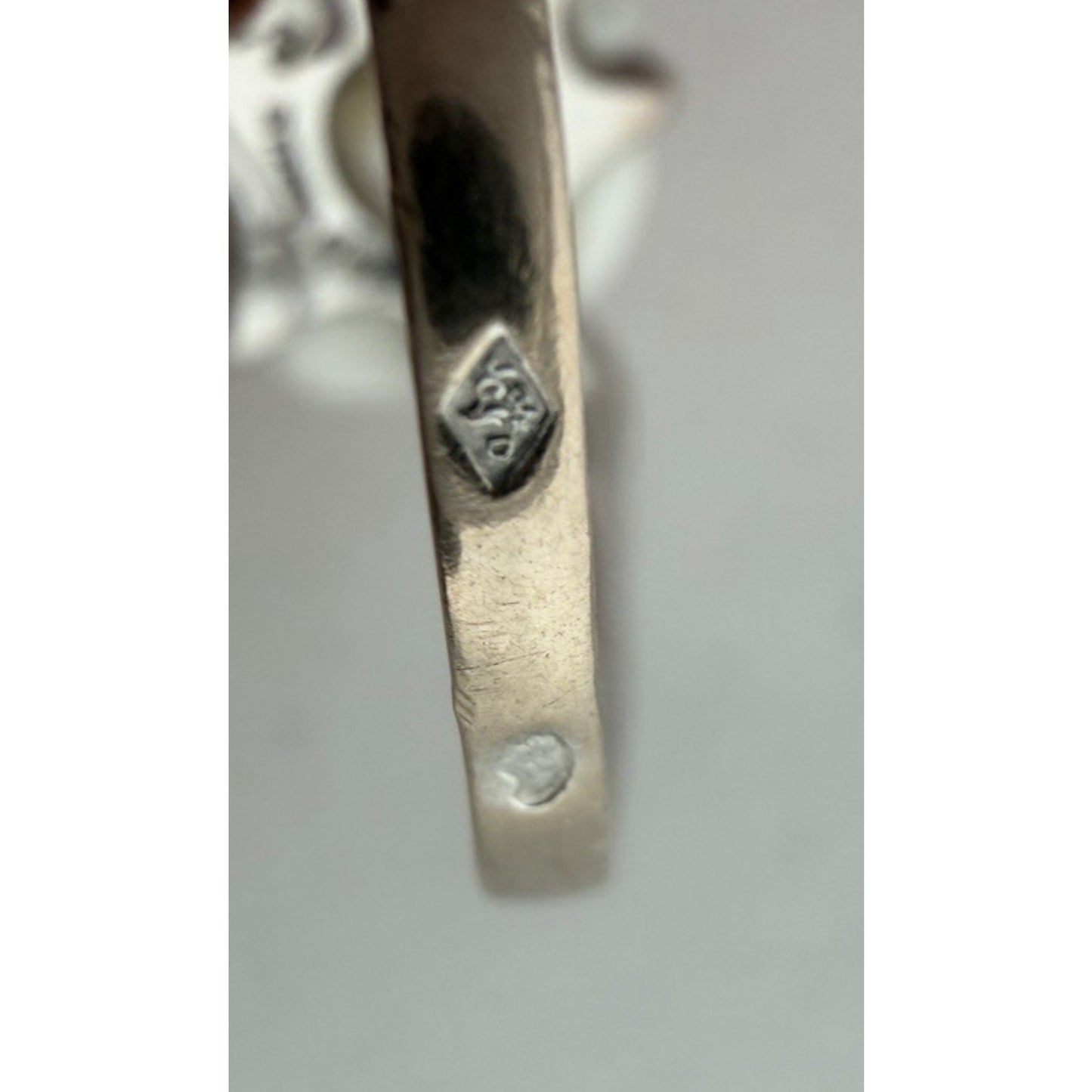 Chanel Camellia Agate Diamond Ring Size 5 in 18k White Gold