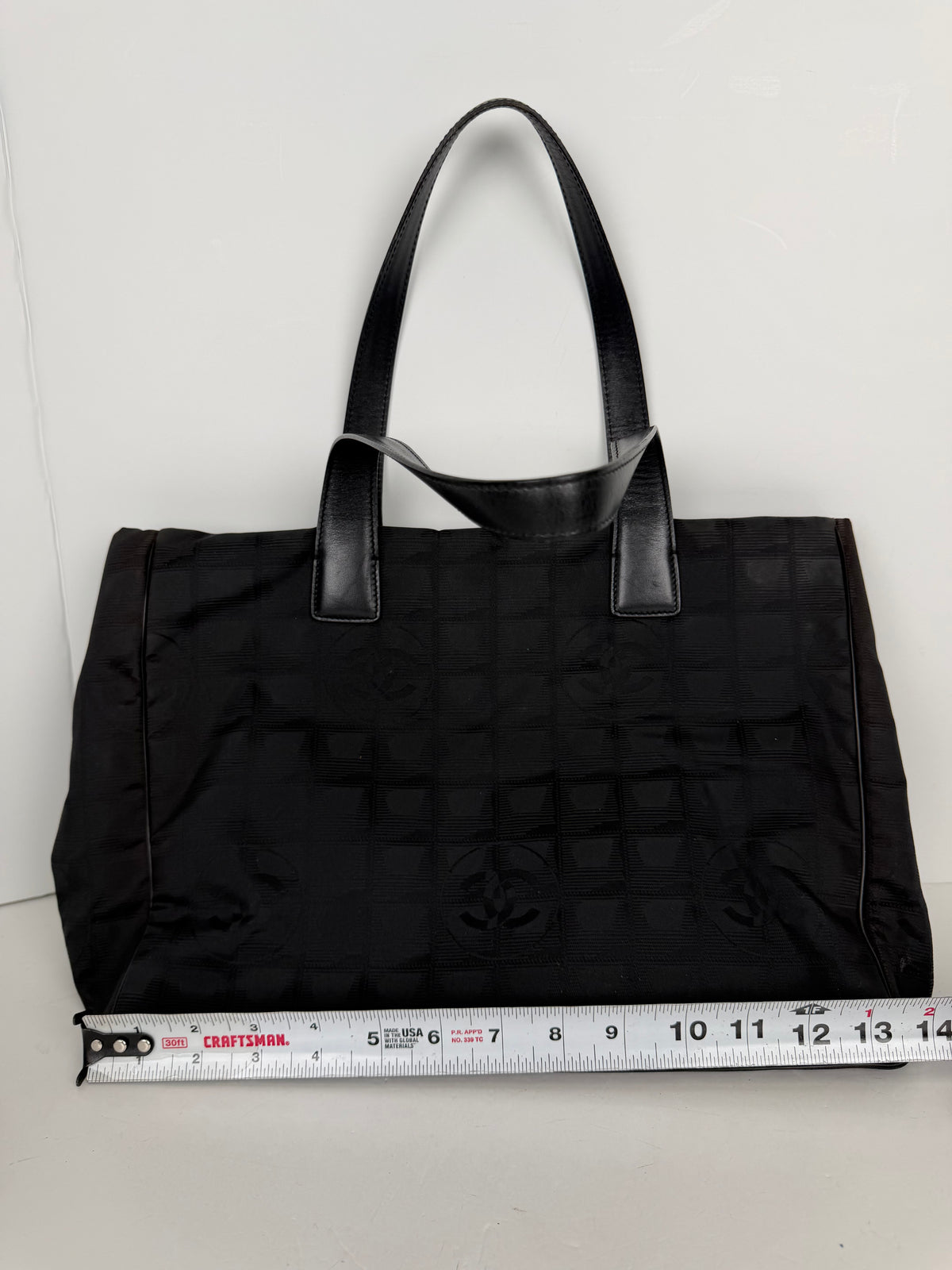Chanel Travel Line Tote in Black Nylon Vintage 2000-2002 YS26