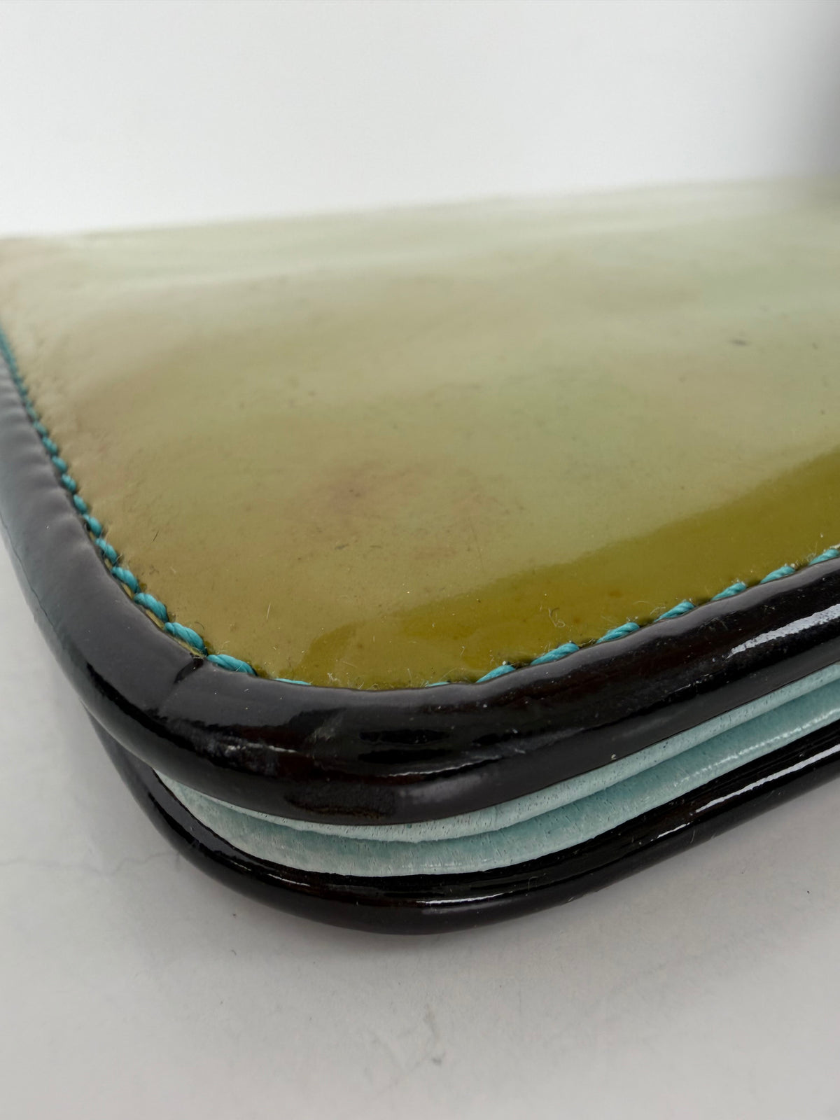 Chanel Striped Clutch in Multi-Color Patent Leather 2000-2002 YS24
