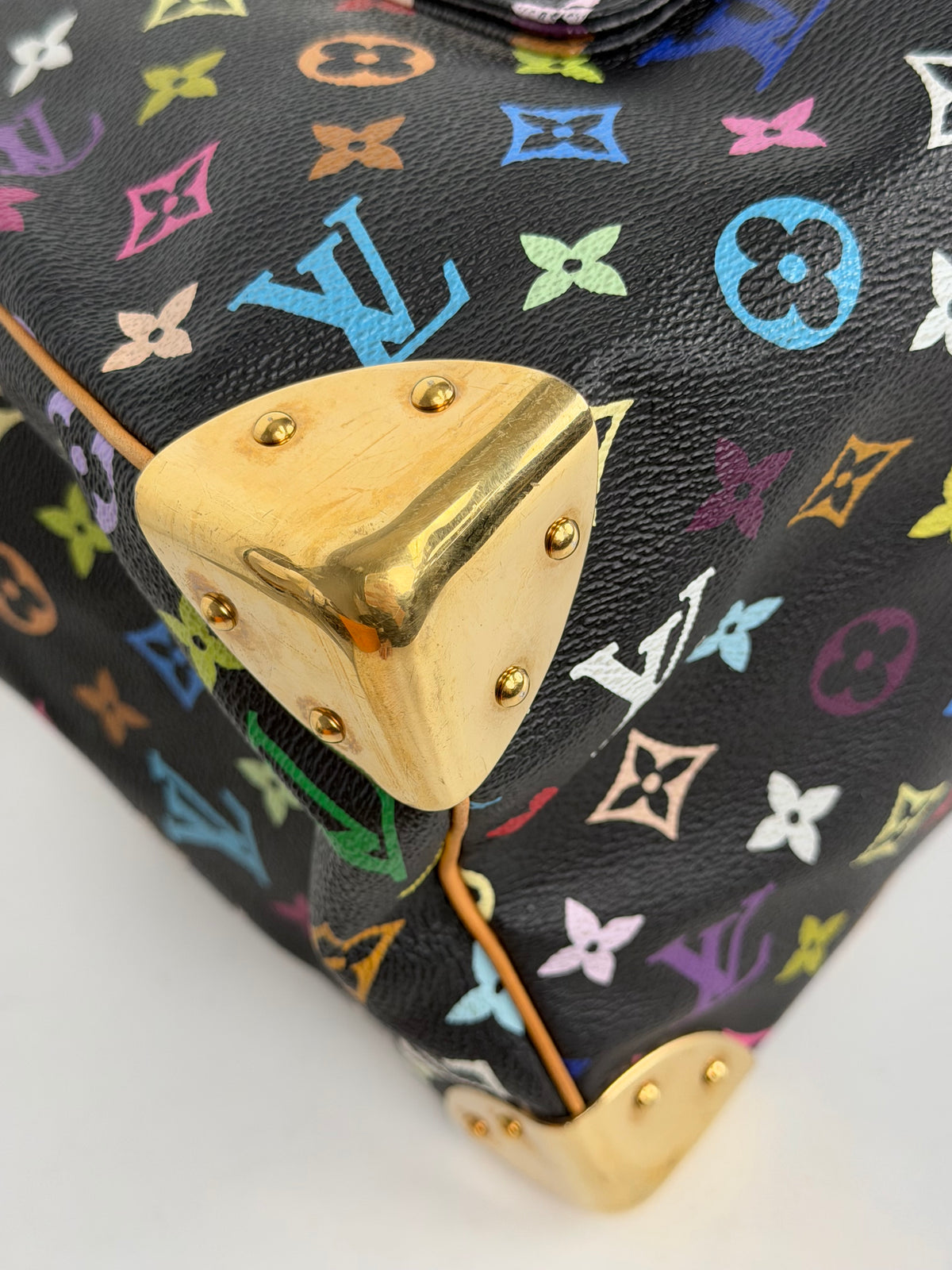 Louis Vuitton Takashi Murakami Speedy 30 Handbag in LV Multicolore Monogram Vintage 2004 YS02
