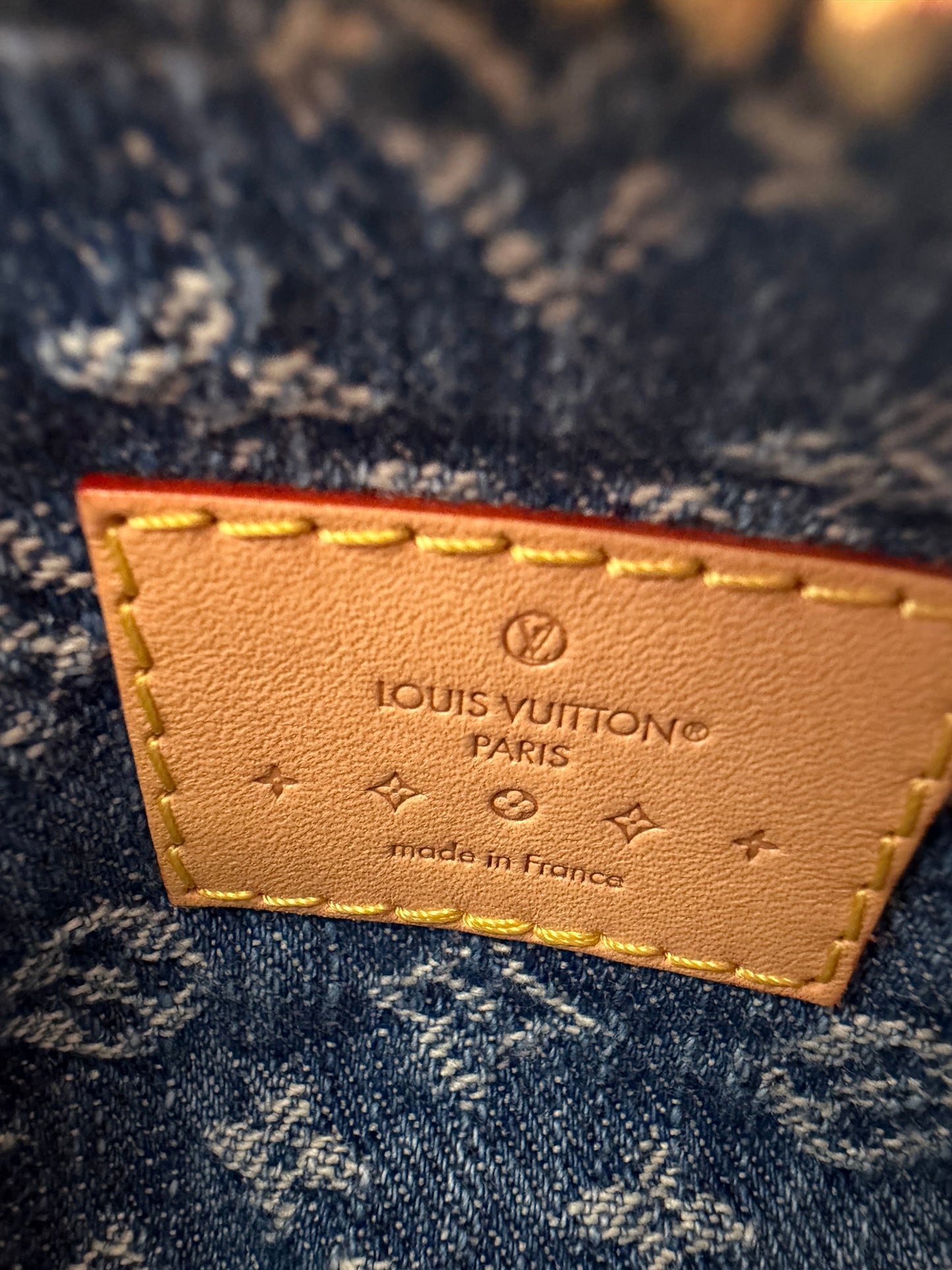 Louis Vuitton Nano Speedy Crossbody Bag in Blue LV Monogram Denim NFC YC-5