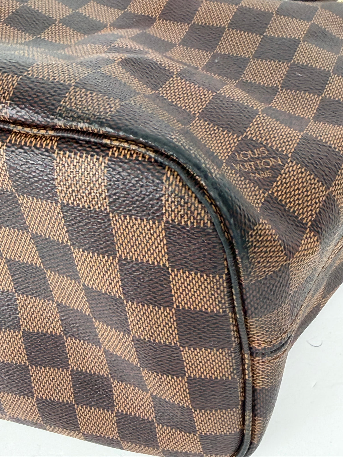 Louis Vuitton Neverfull MM Tote Bag in Damier Ebene Coated Canvas 2015 YS