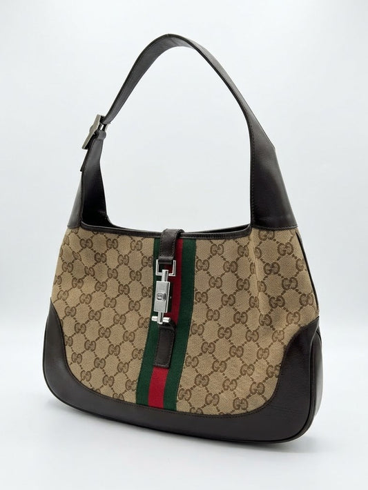 Gucci Jackie Shoulder Bag Vintage in Brown GG Canvas YU-3