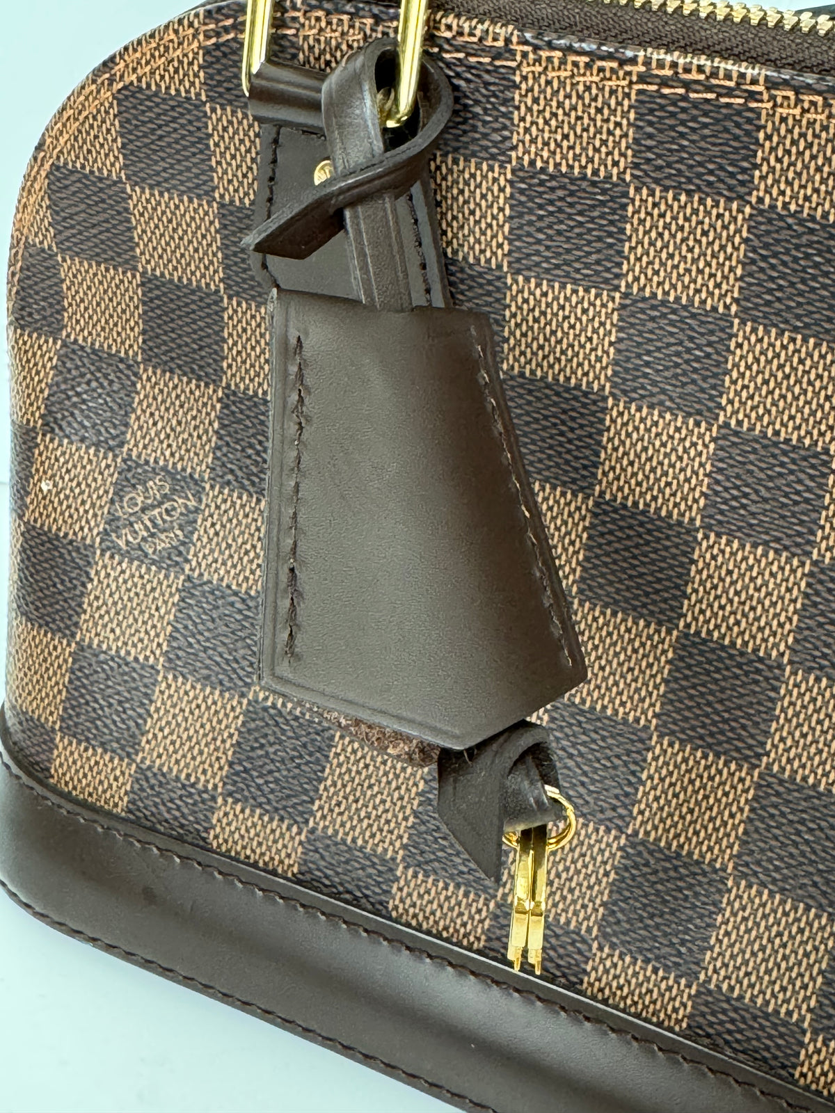 Louis Vuitton Alma BB Handbag in Damier Ebene Coated Canvas 2017 YS