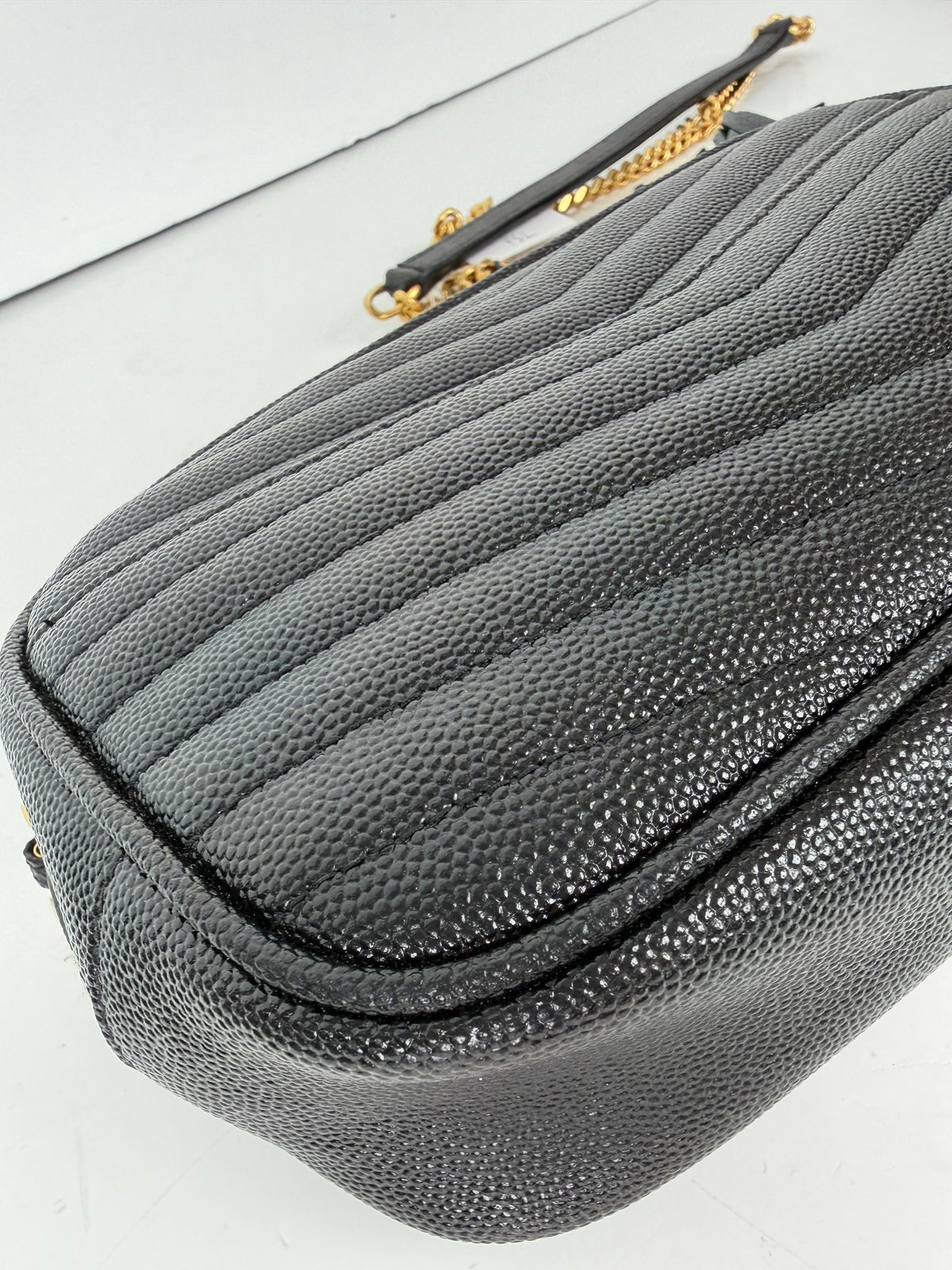 Saint Laurent Lou Mini Camera Crossbody Bag in Black Quilted Leather YS27