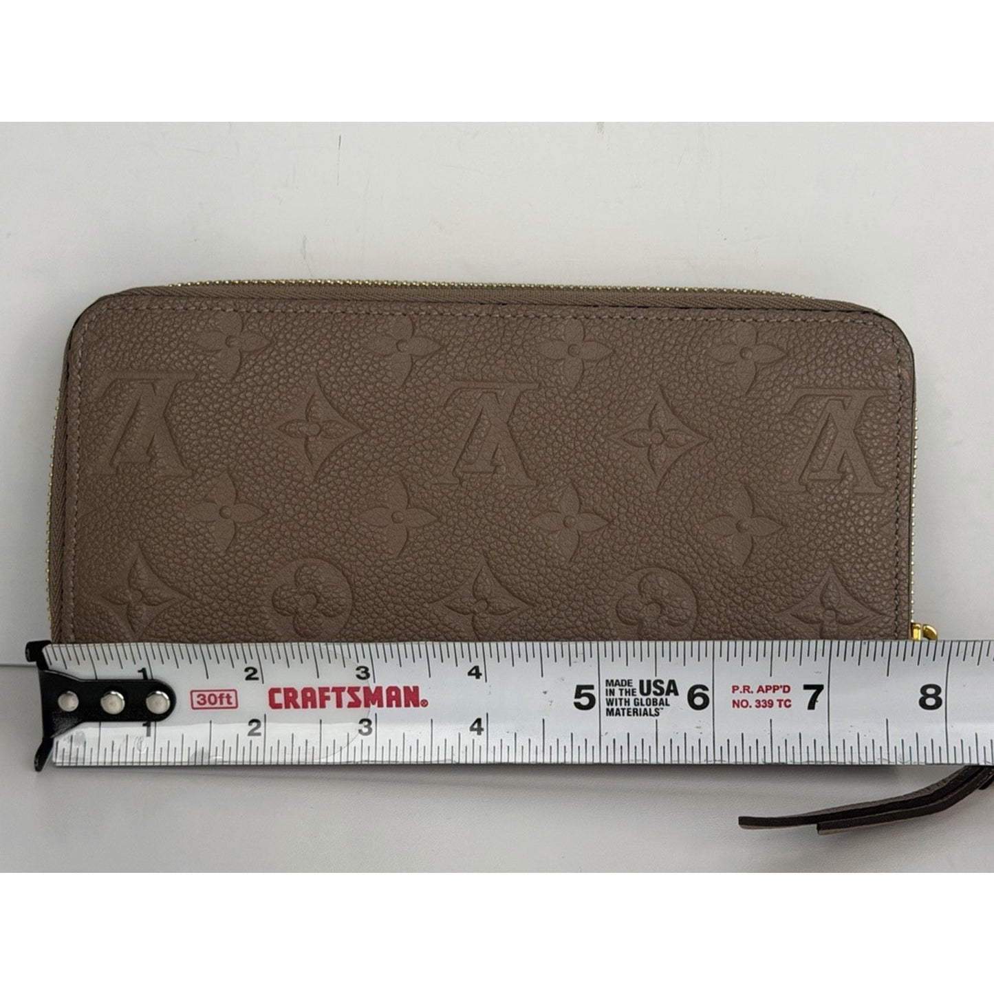 Louis Vuutton Zippy Wallet Beige Empreinte Leather & Monogram Pattern 2017 K1