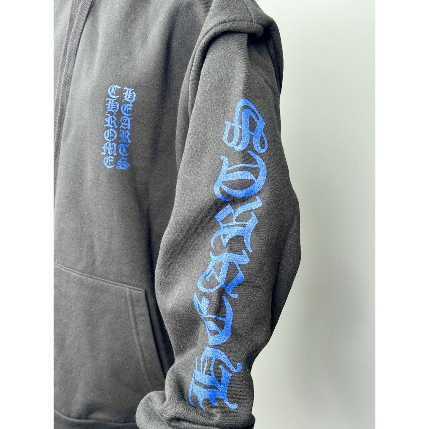 Chrome Hearts Vertical Logo Oversize Pullover Hoodie, Size: M