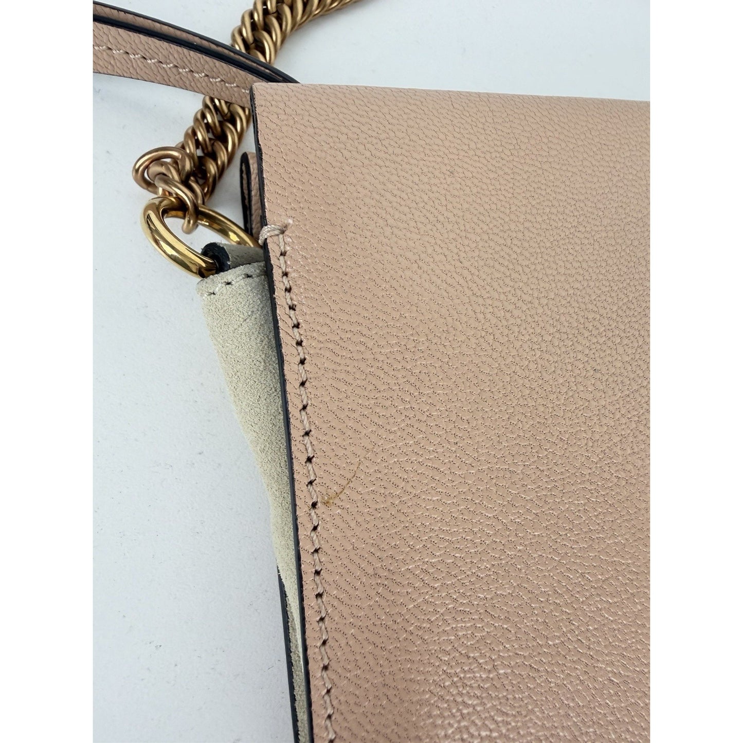 Givenchy Cross 3 Crossbody Bag with Chain Handle in Beige Leather S-12