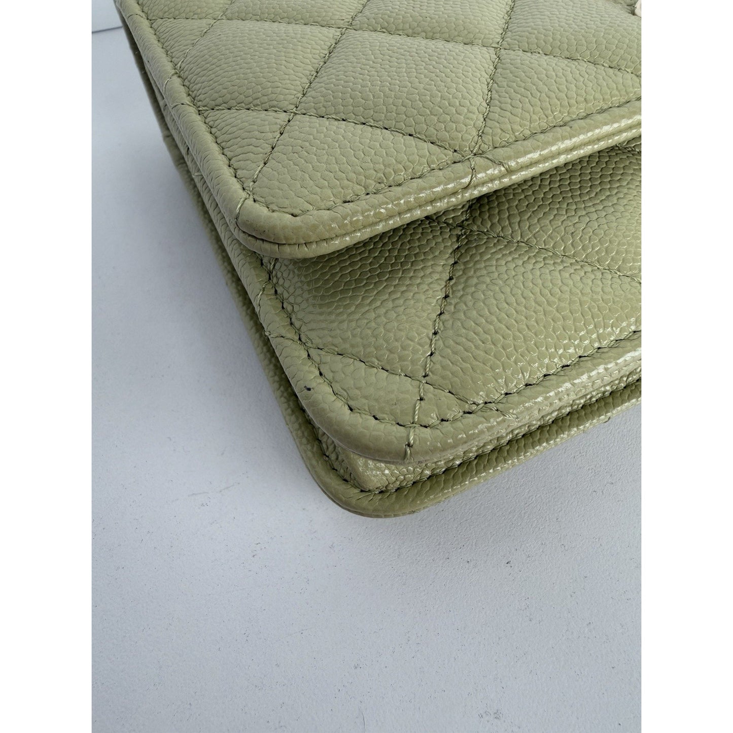 Chanel Wallet on Chain Bag in Green-Sage Caviar Quilted Leather 2020 R-1