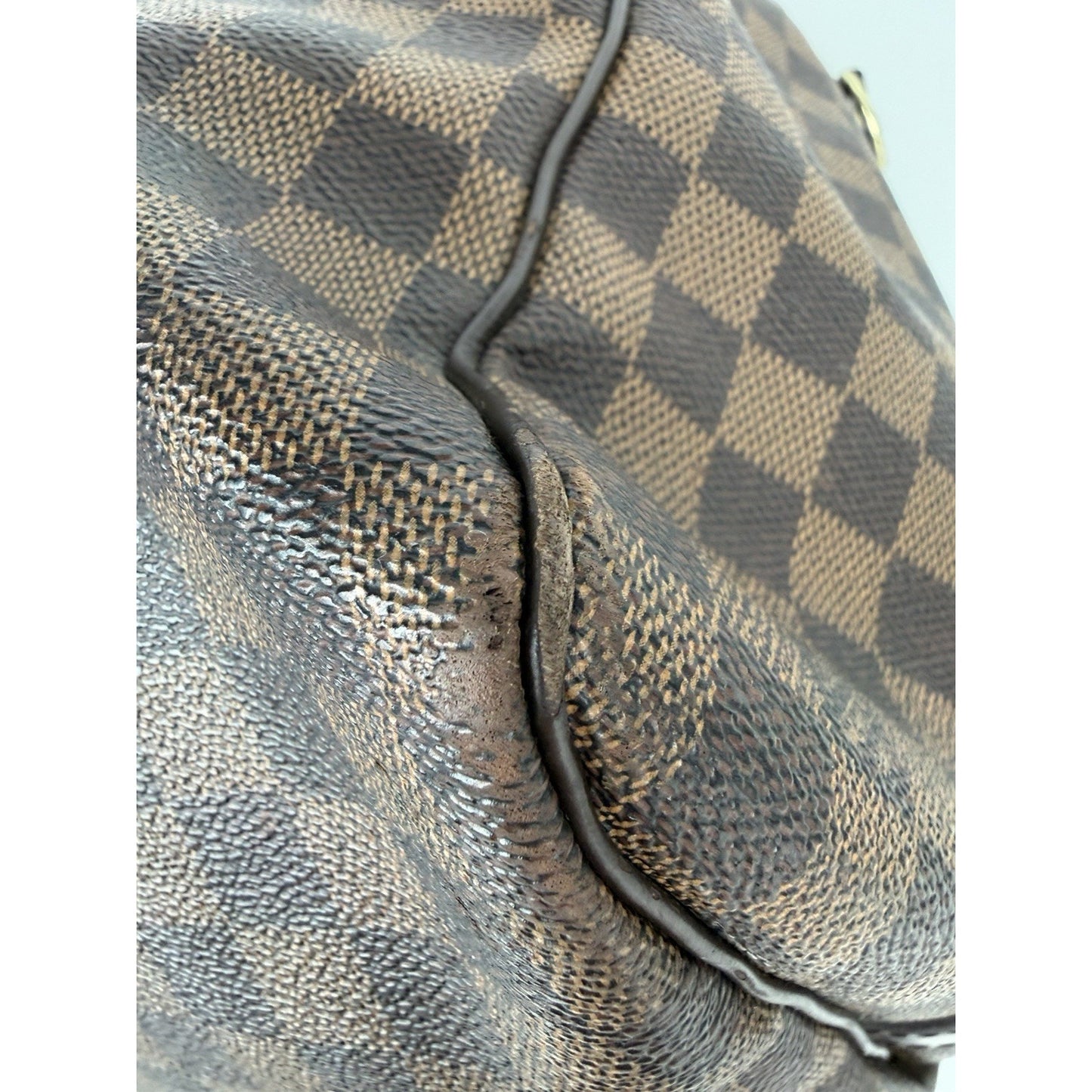 Louis Vuitton Keepall 55 Damier Ebene Brown Canvas Duffel Bag (2015)