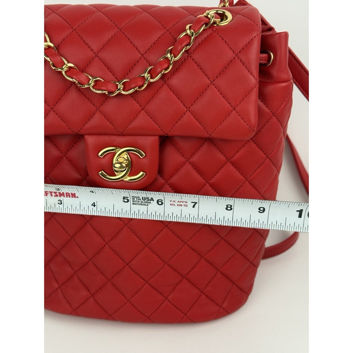 Chanel Urban Spirit Red Quilted Lambskin Leather Women's Backpack