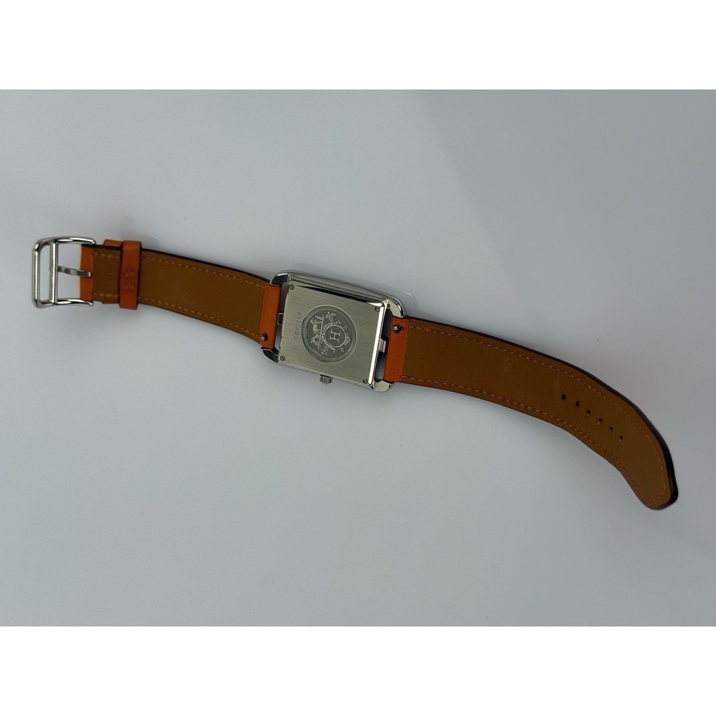 HERMES Cape Cod Orange Leather Band Watch CC2.710