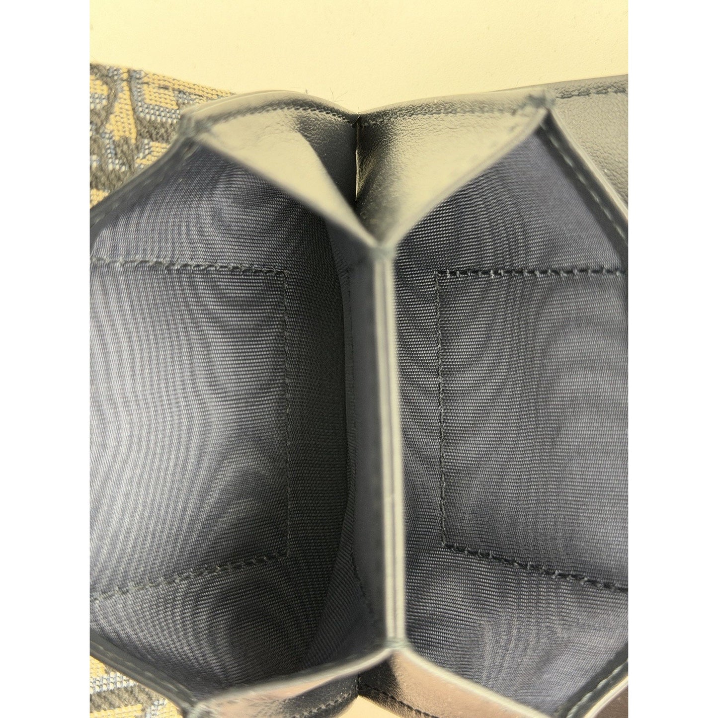 Christian Dior Saddle 5 Gusset Compact Wallet in Blue Oblique Canvas 2023