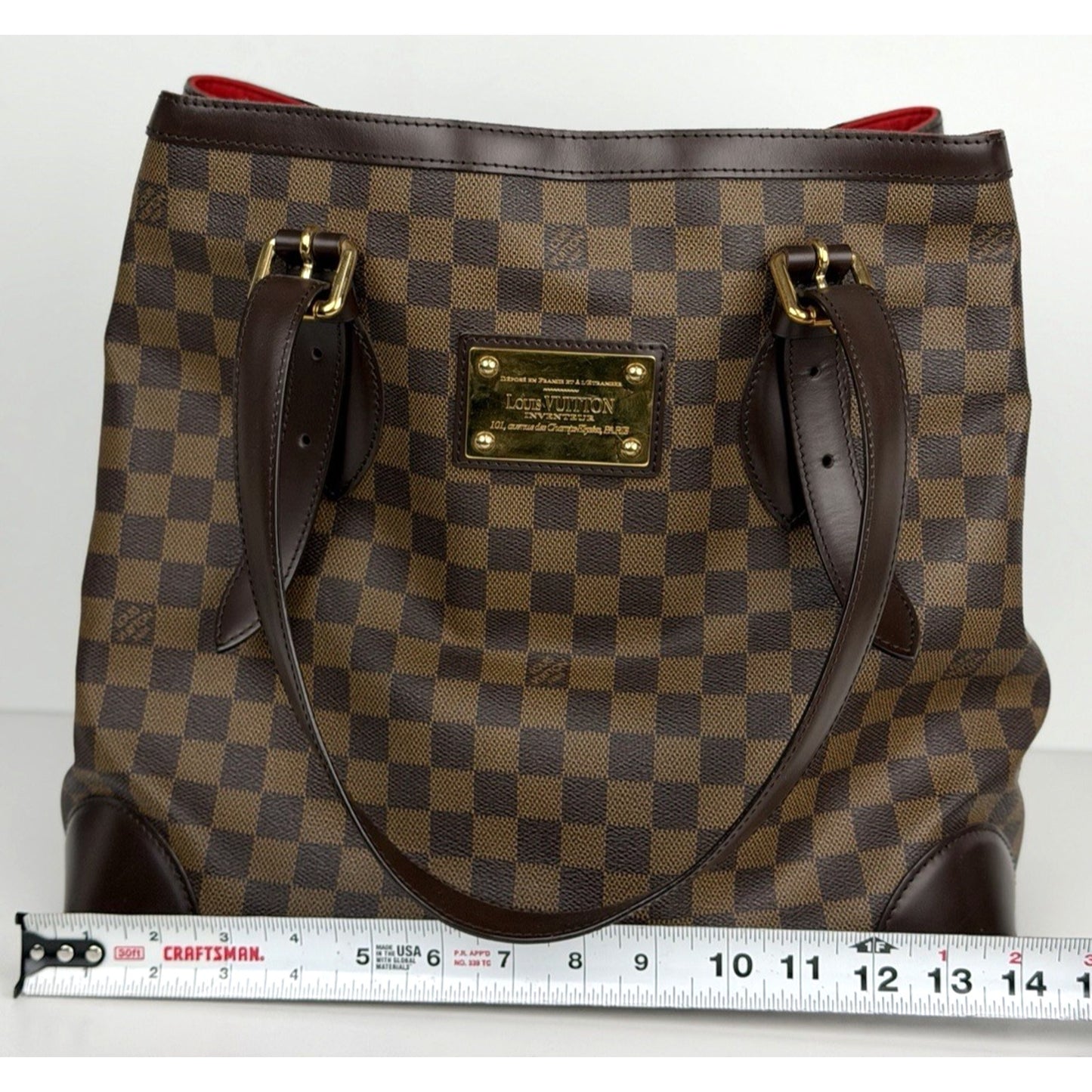 Louis Vuitton Hampstead Handbag GM in Coated Damier Ebene Canvas Tote 2007 S
