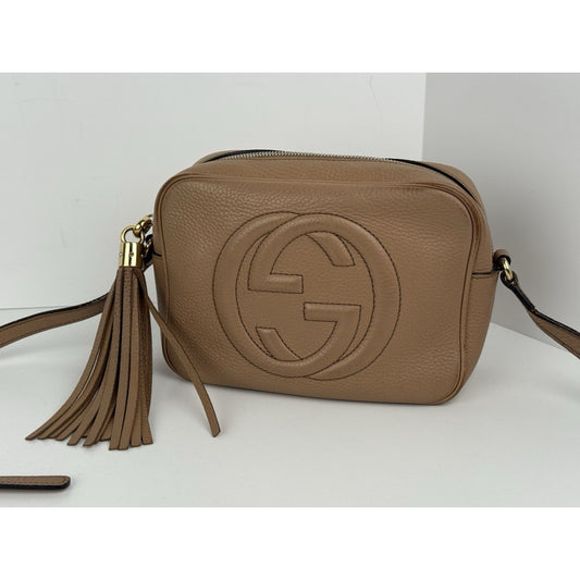 Gucci Soho Disco Shoulder Bag Beige