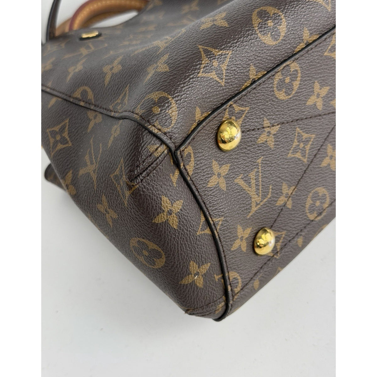 Louis Vuitton Montaigne BB Top-Handle Bag in Brown Coated Canvas 2019 S-02