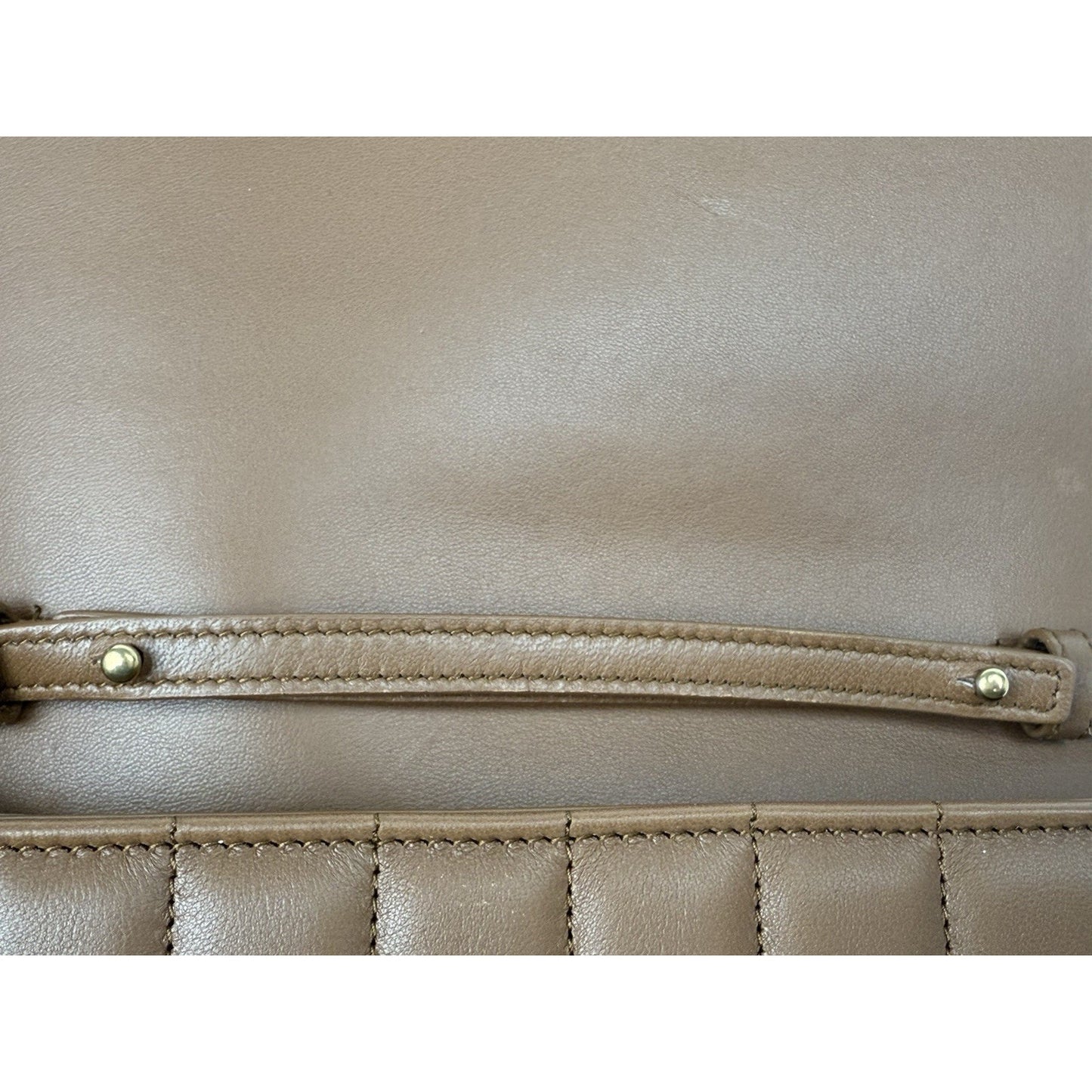 Saint Laurent Cassandre Quiltted Chain Strap Crossbody Women's Bag Brown