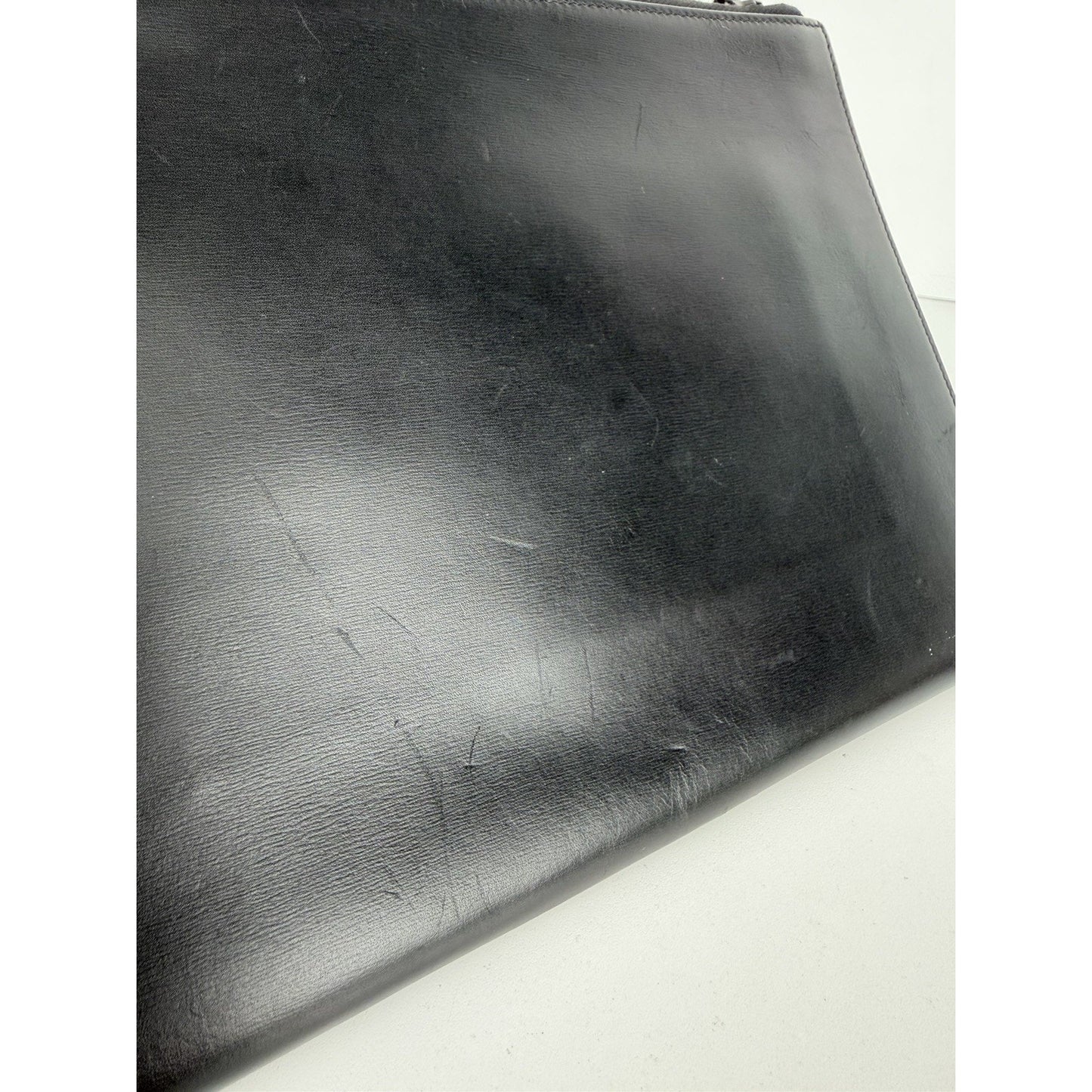 Saint Laurent Black Leather Clutch Bag or iPad Case S11