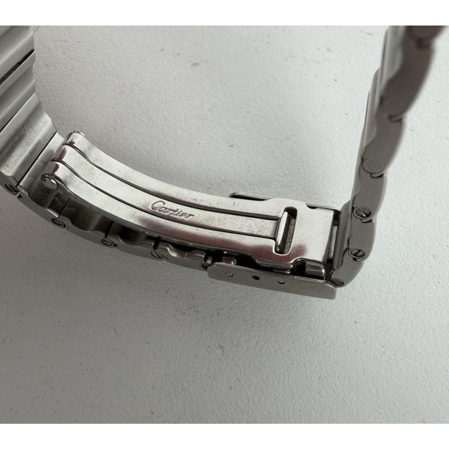 Cartier Santos De Cartier Galbee Watch in Stainless Steel & 18k Yellow Gold