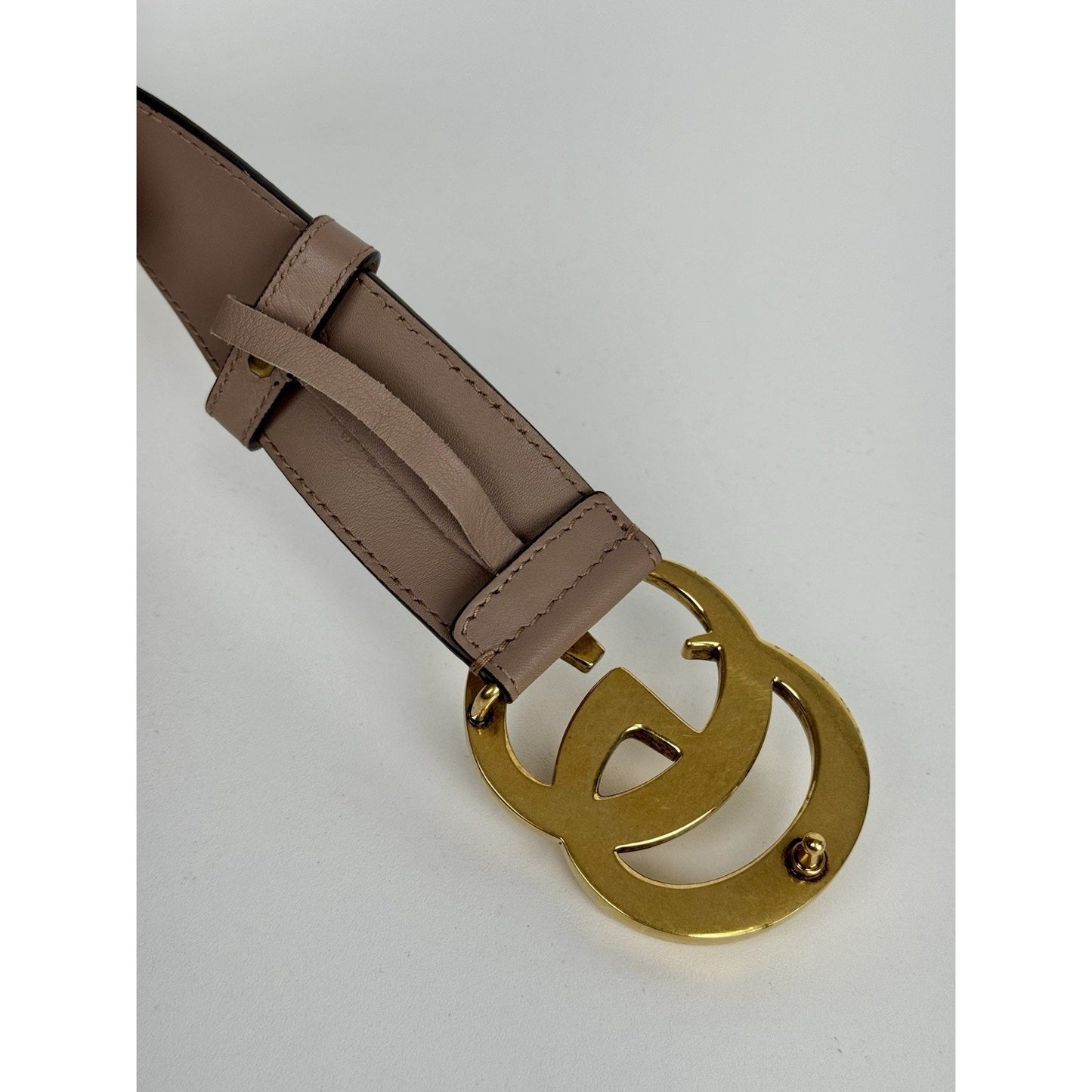 Gucci GG Marmont Leather Belt in Dusty Pink Size 90 36
