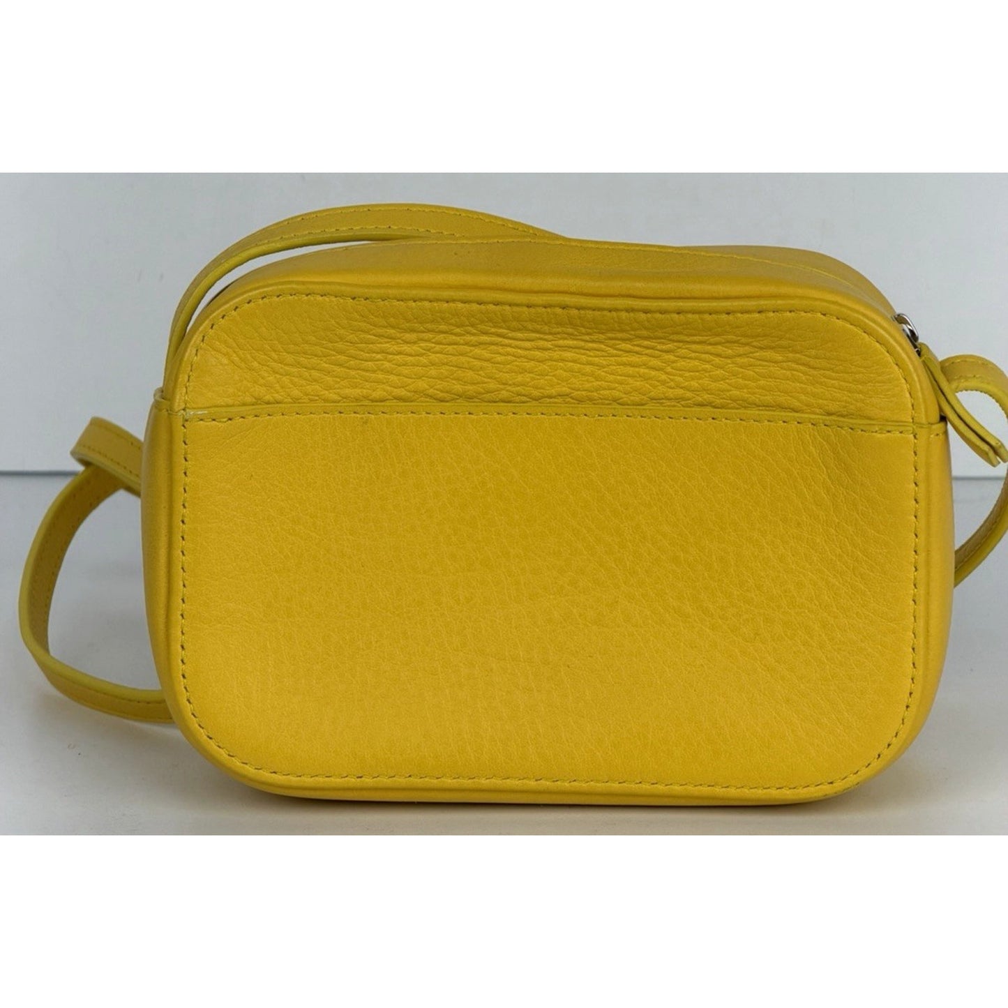 Balenciaga Everyday Camera Bag XS in Yellow Textured Calfskin Leather S15