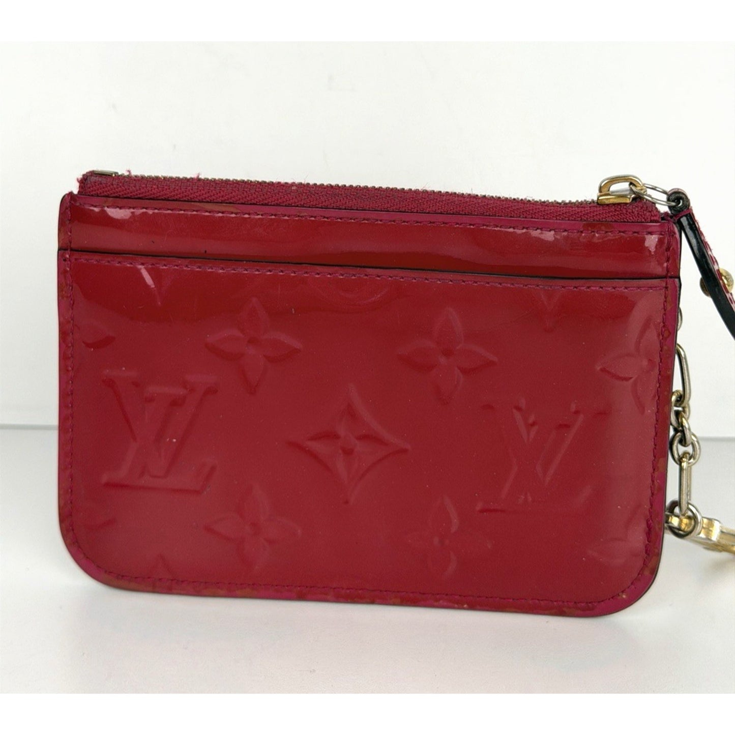Louis Vuitton Pochette Cles NM Coin Purse in Rose Indien Monogram Vernis 2014