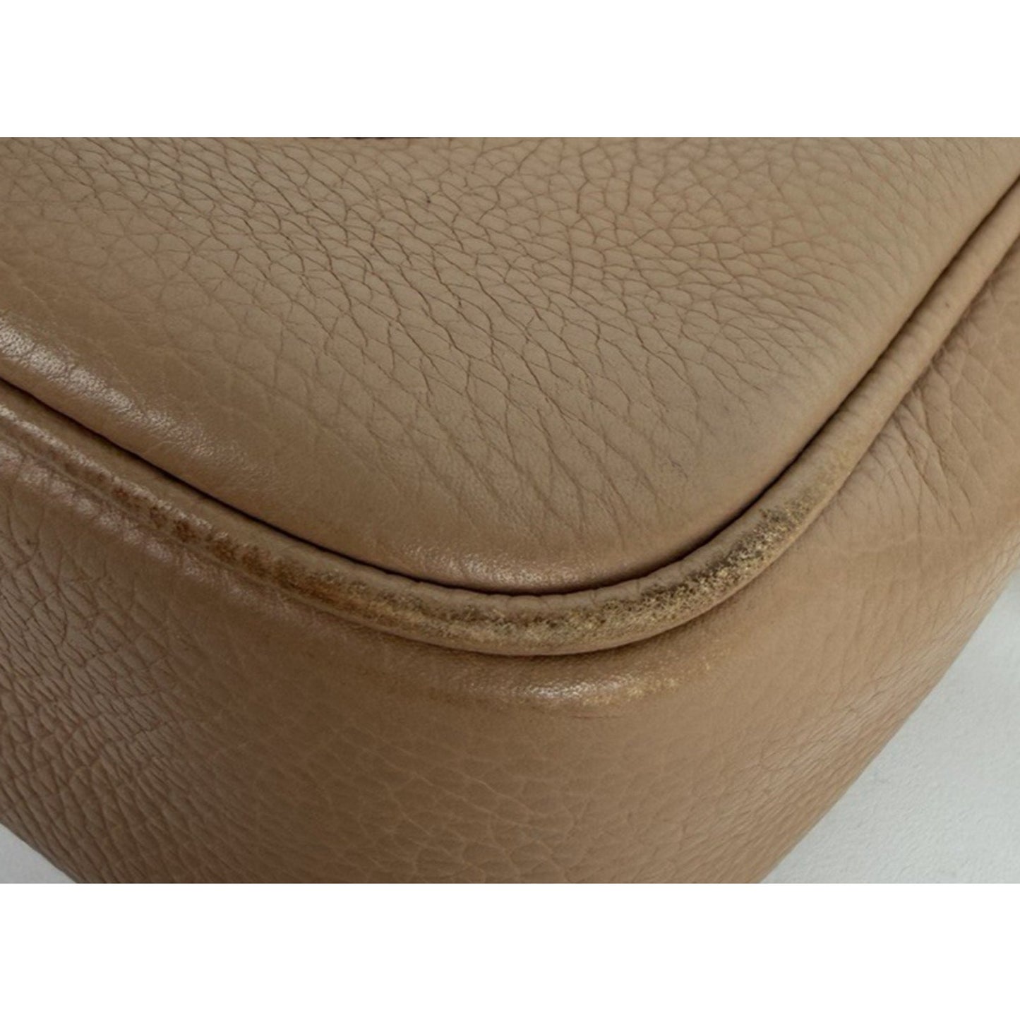 Soho Disco Small Bag in Light Brown Leather Crossbody Champagne Hardware S