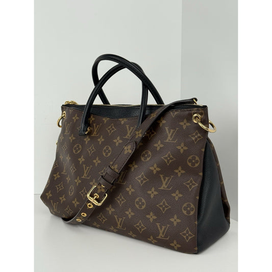Louis Vuitton Pallas Black Interior Tote BB Brown Canvas/Leather