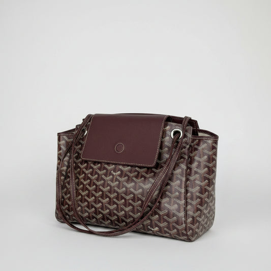Goyard Sac Rouette PM Bag in Burgundy Goyardine Coated Canvas E1
