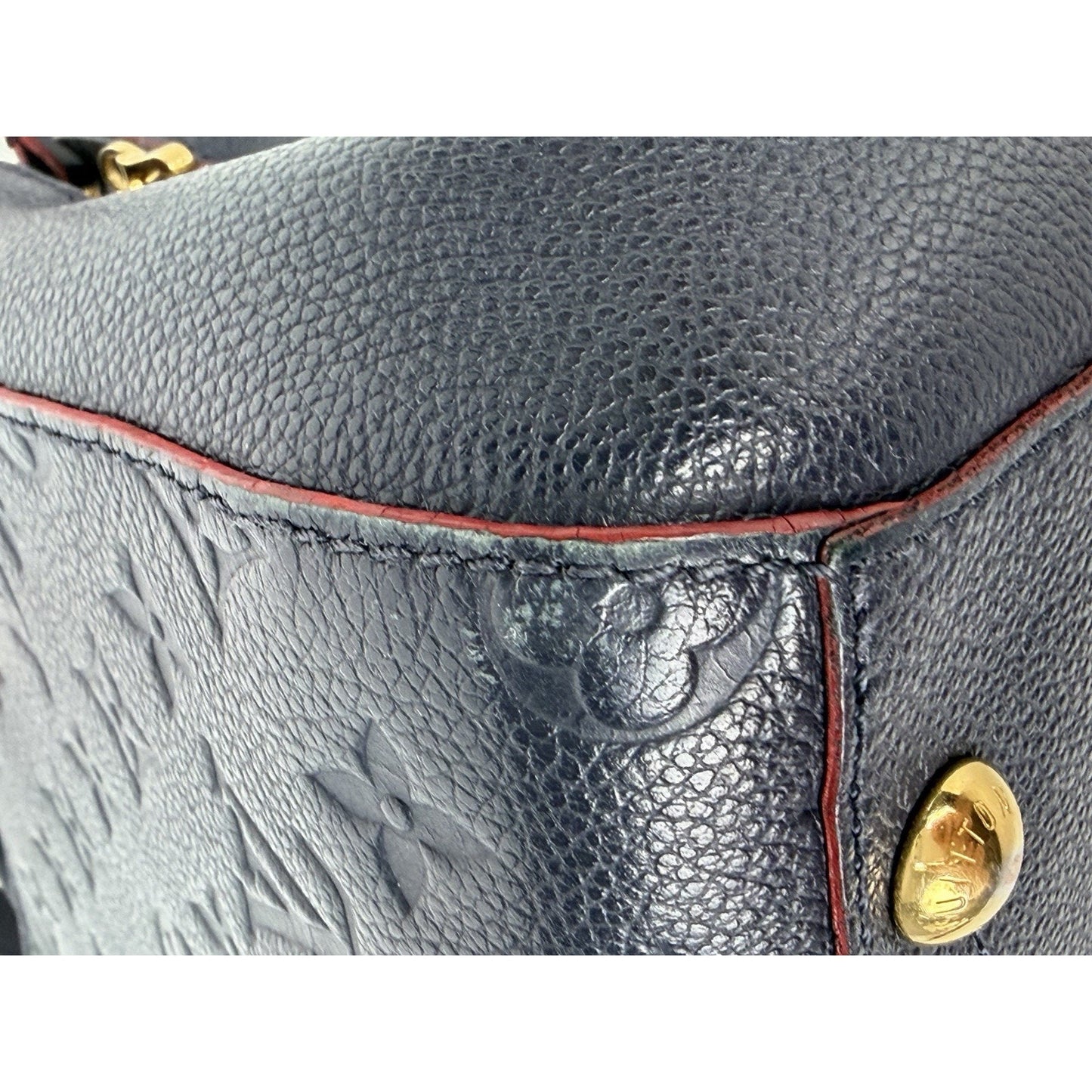 Louis Vuitton Monogram Empreinte Montaigne BB Handbag Marine and Rouge 2018 C2