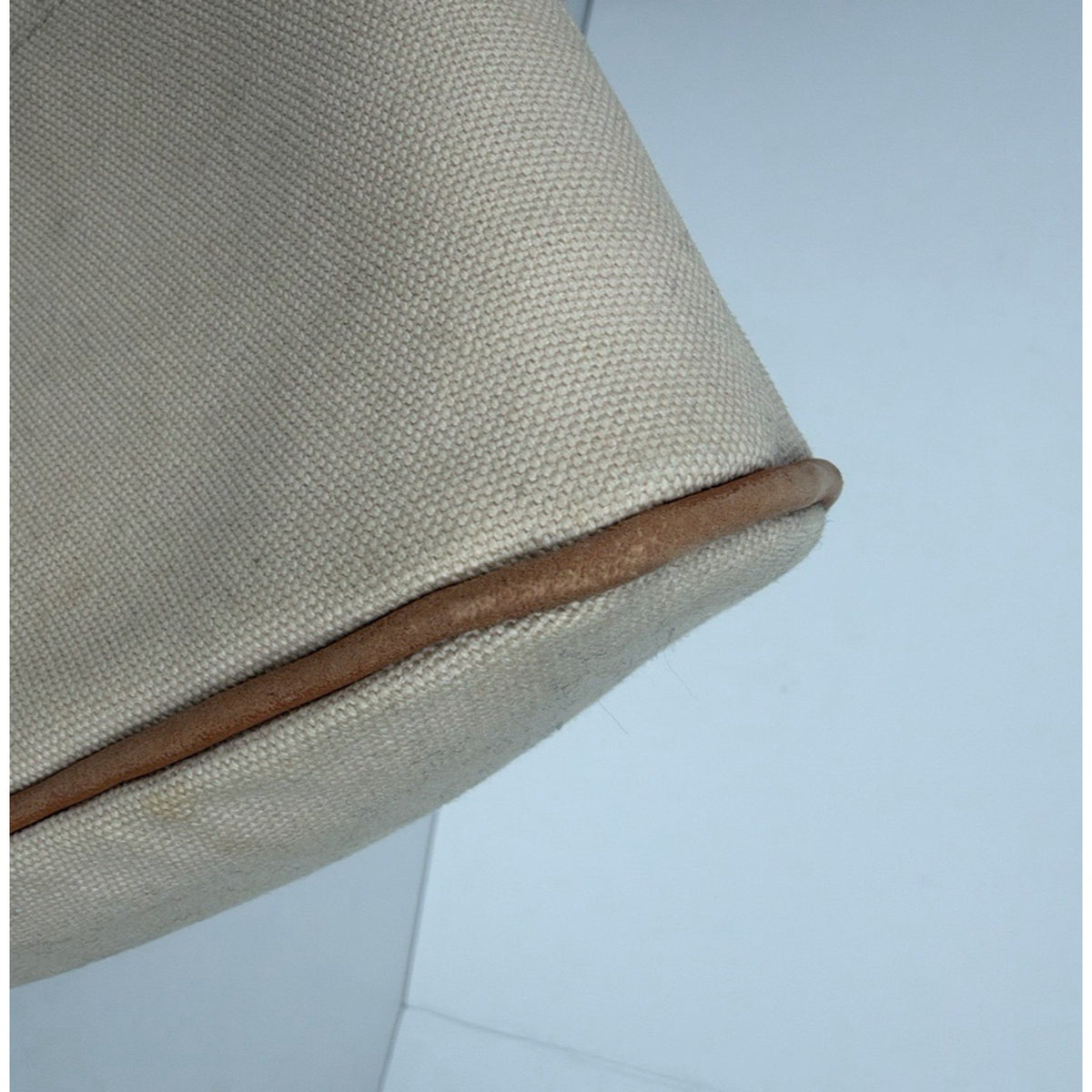 Hermes Cotton Canvas Toile Mini Bolide Travel Cosmetic Pouch Bag in Beige