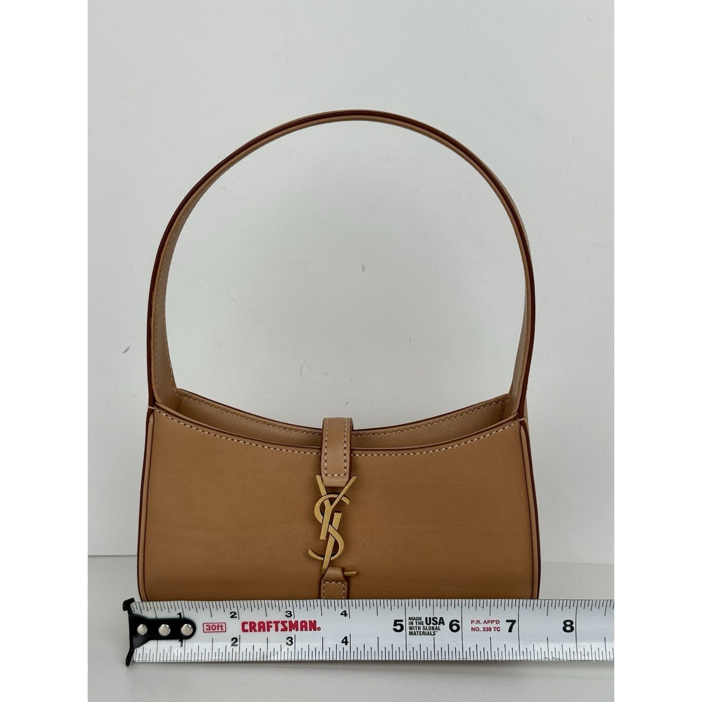 Saint Laurent Le 5 A 7 Brown Leather Top Handle Bag (2)