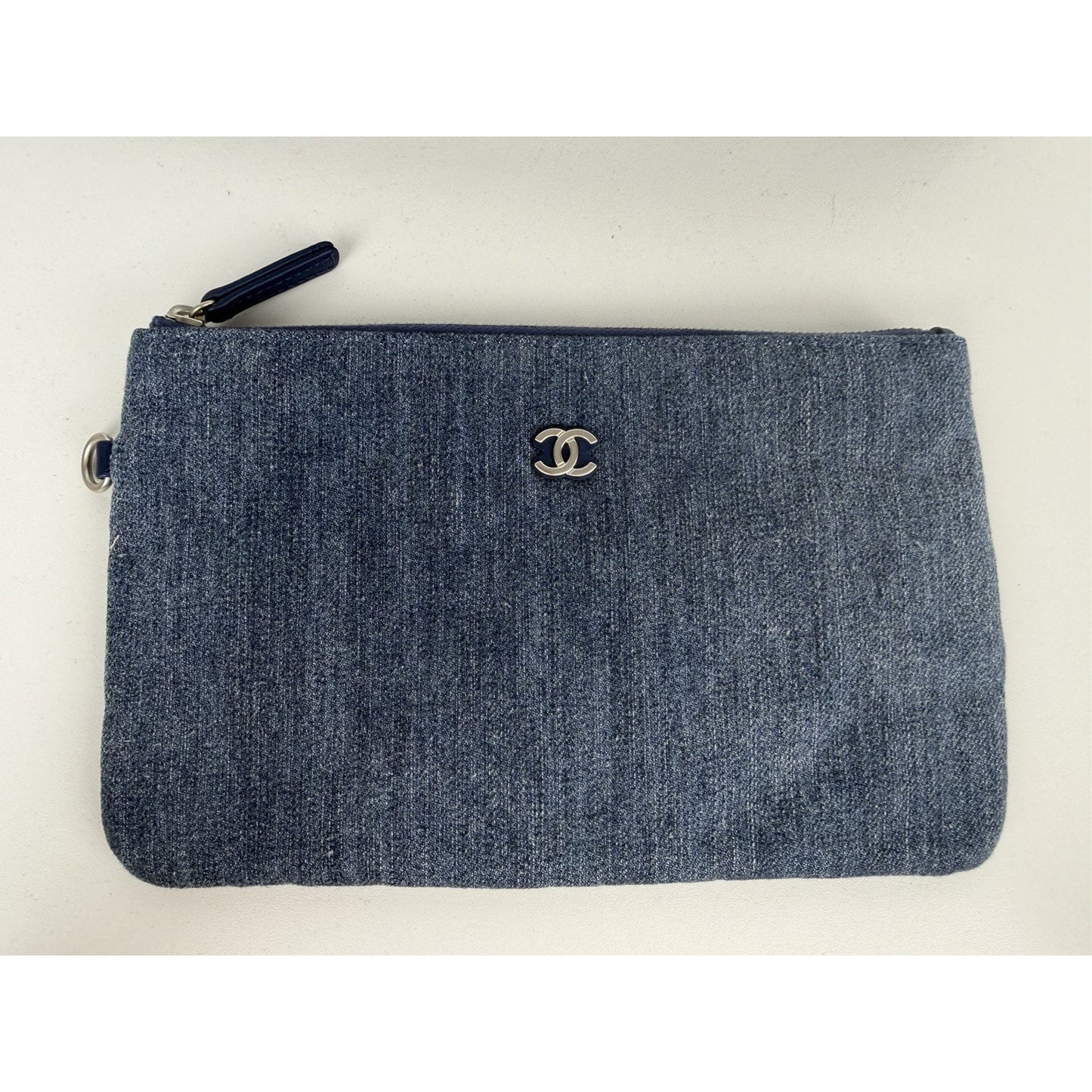 Chanel 22 Small Shoulder Hobo Bag in Denim With Studs and With a Pouch NFC E-3