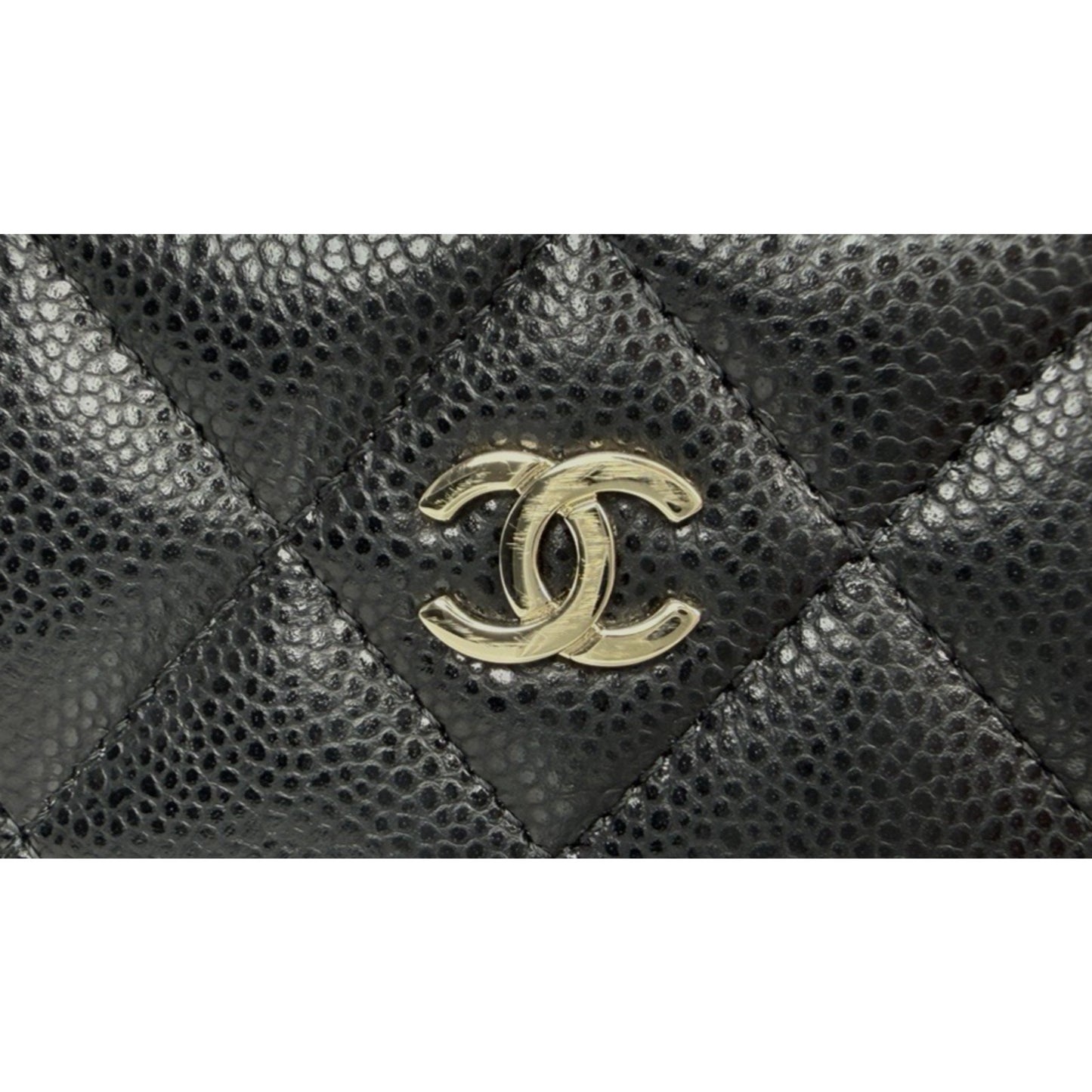 Chanel Vanity Case Bag Small in Black Caviar Leather With Chain NFC B1