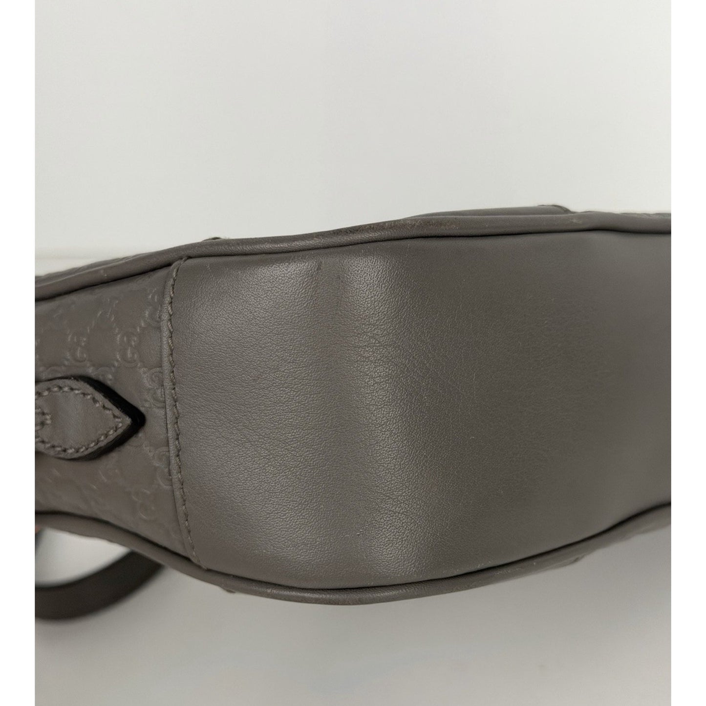 Gucci Bree Crossbody Bag Gray Microguccissima Leather S08