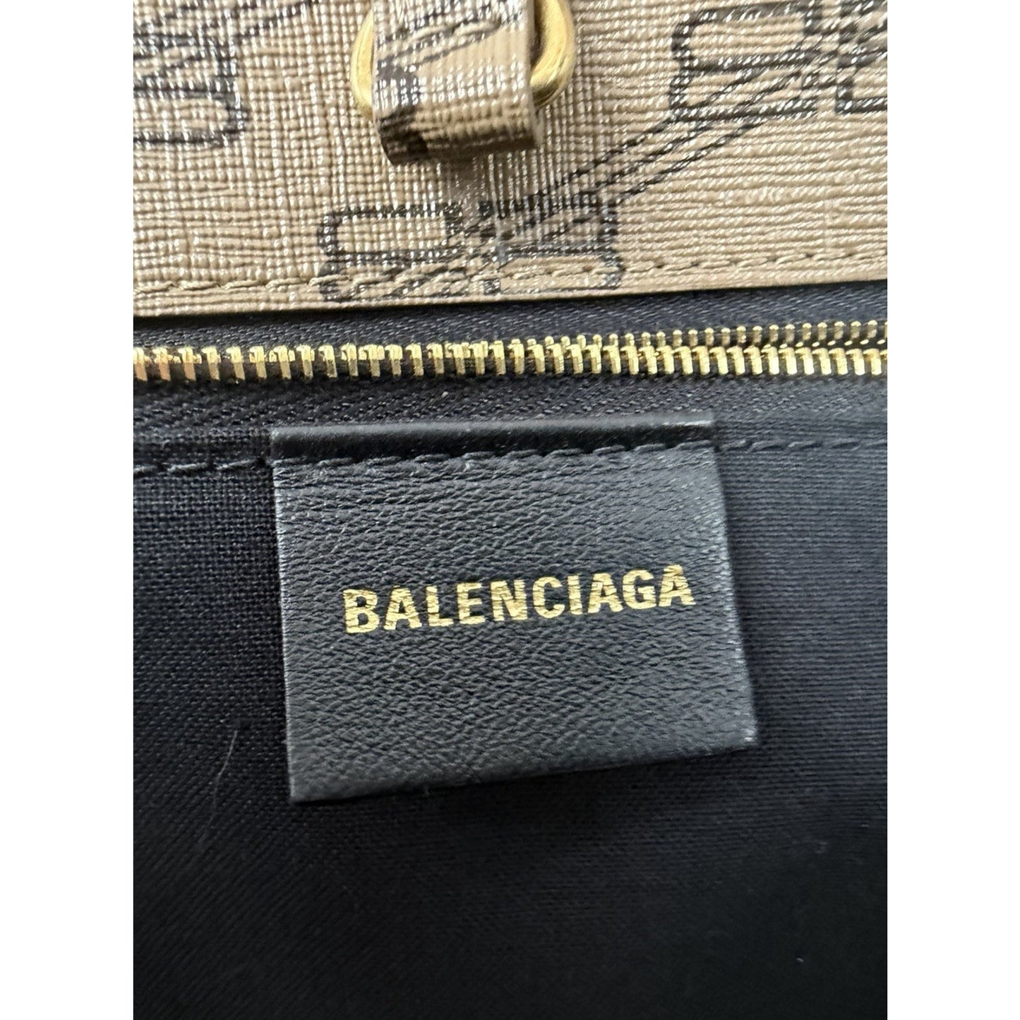 Balenciaga Signature BB Monogram East-West Shopper Tote Bag Large Brown Canvas S