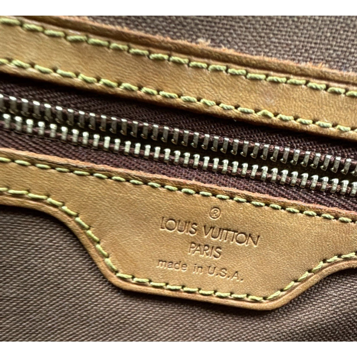 Louis Vuitton Cabas Piano Tote Bag in Brown LV Monogram Coated Canvas 2005 S09