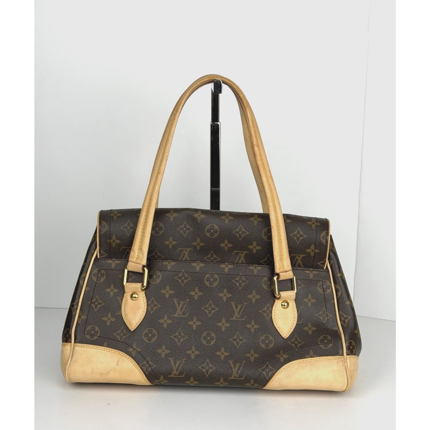 Louis Vuitton Monogram Beverly GM Bag in Brown Coated Canvas 2007 S