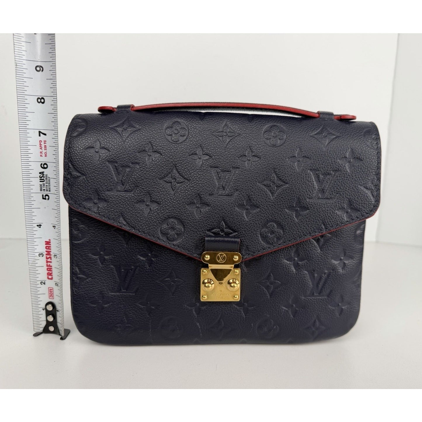 Louis Vuitton Pochette Metis Shoulder Bag Monogram Emprenite Leather Blue NFC F1