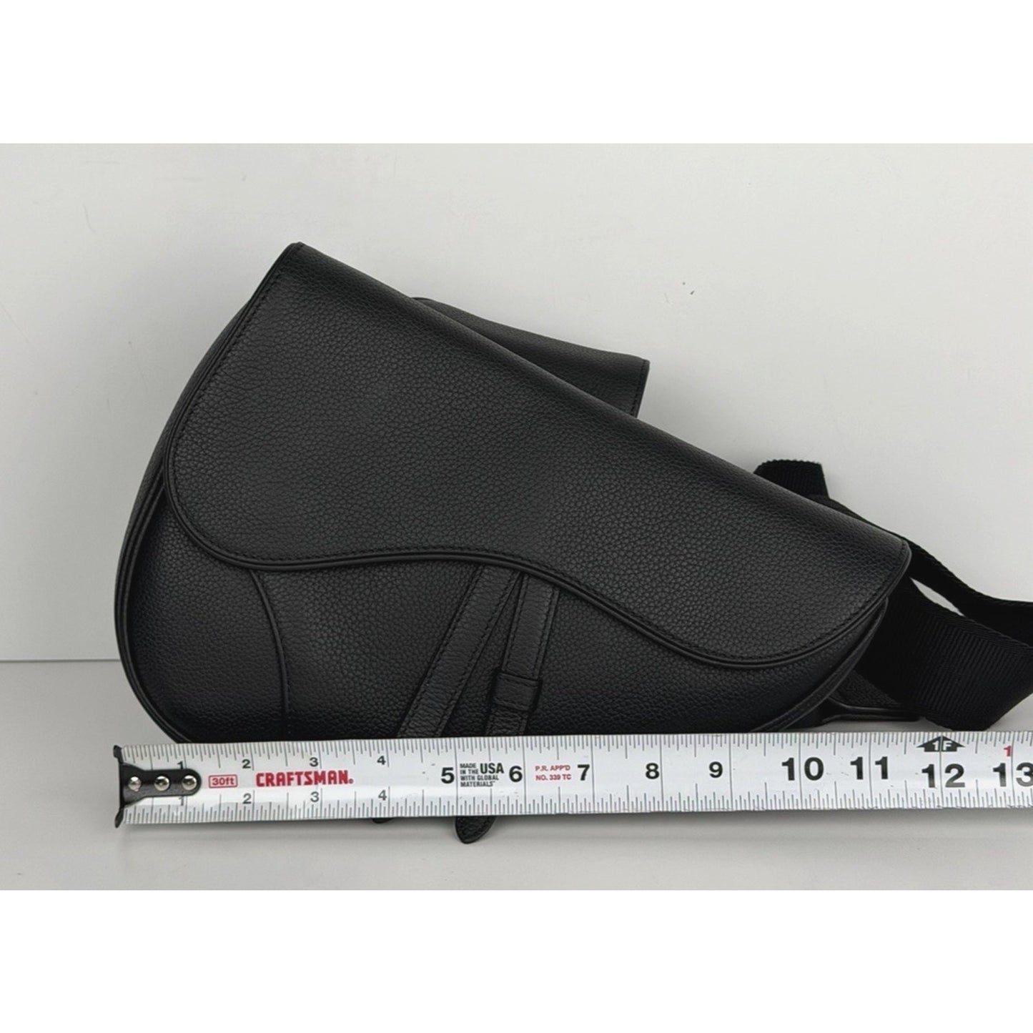 Christian Dior Saddle Bag in Black Grained Calfskin Leather 2021 D3