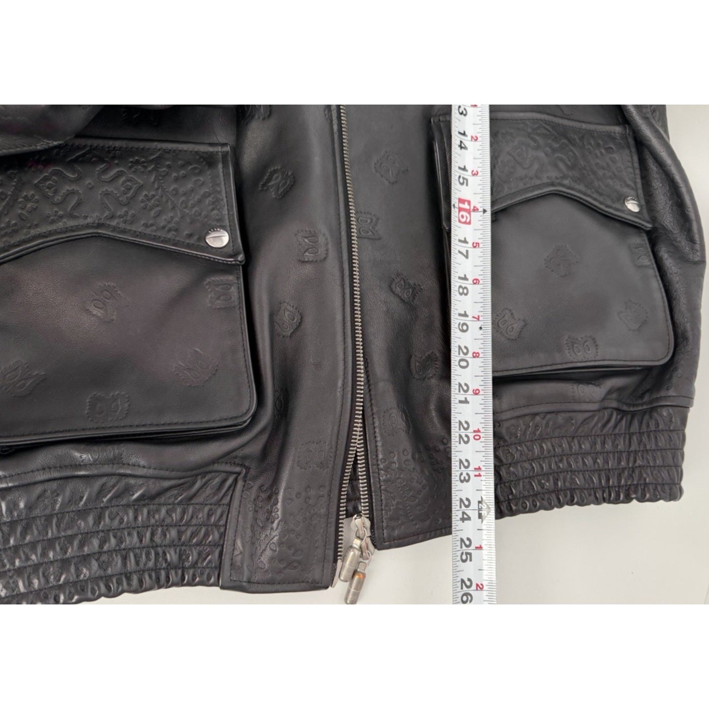 Rhude Leather Embossed Suit Jacket in Black Leather Size M