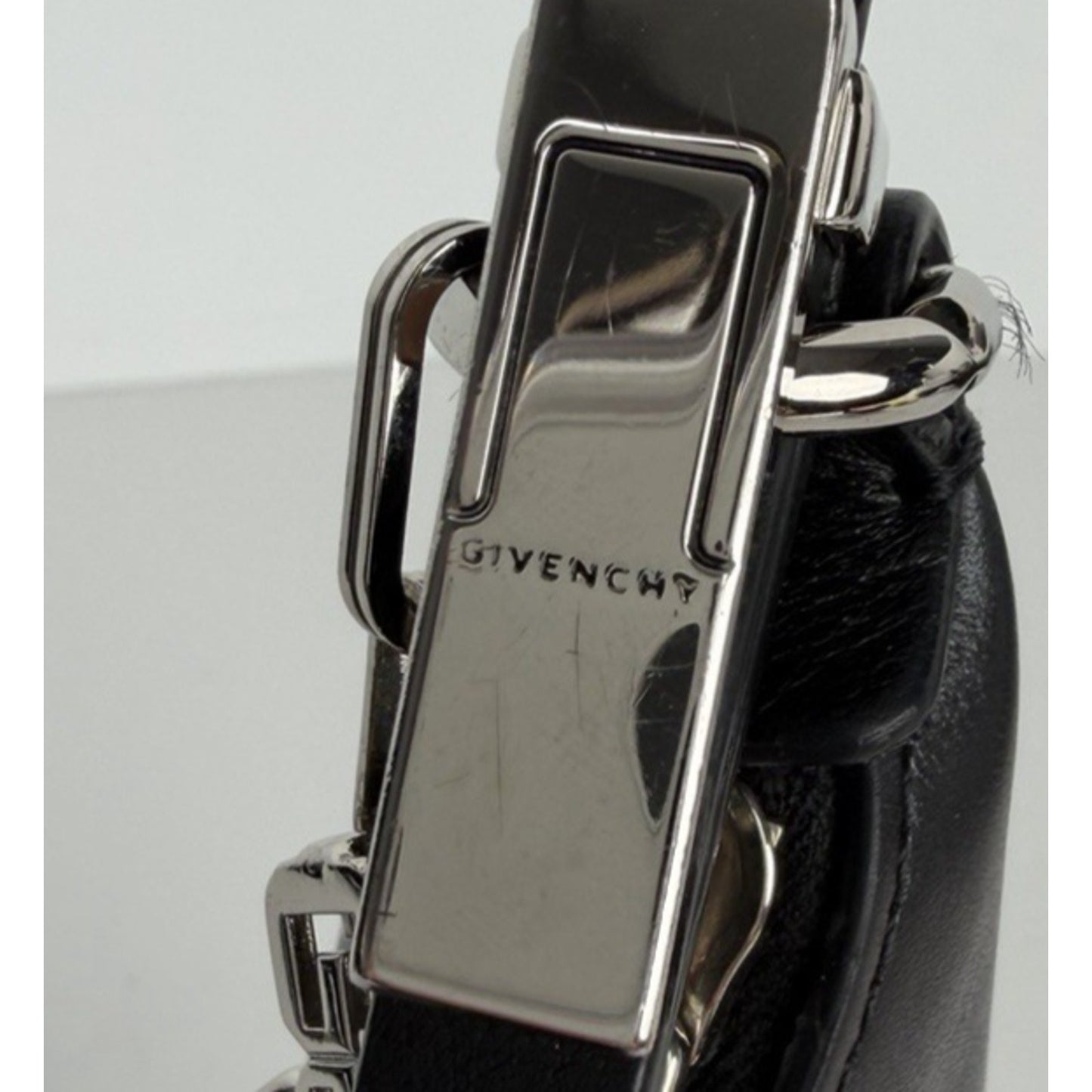 Givenchy Moon Cut Out Hobo Small Bag in Black Classic Smooth Leather S-08