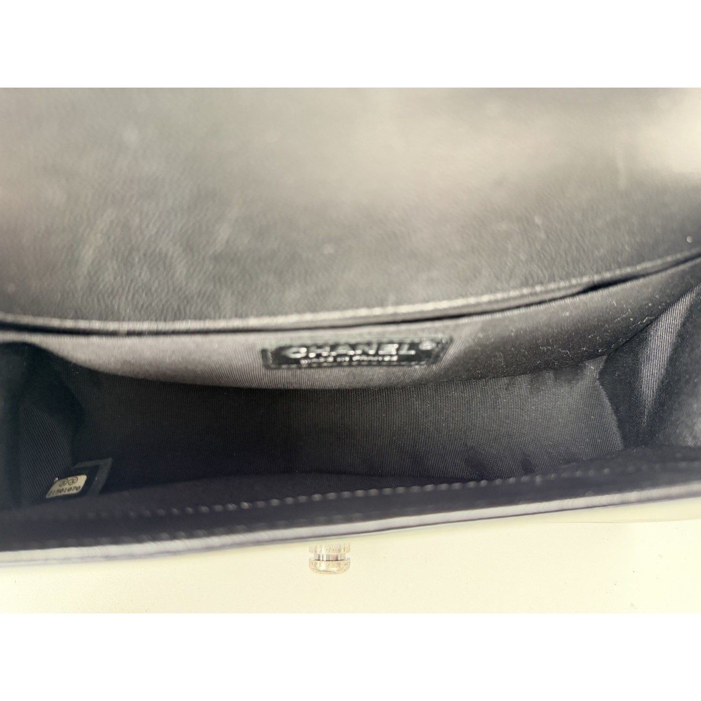 Chanel Reverso Boy Bag Medium in Black Calfskin Leather 2015-2016 B6
