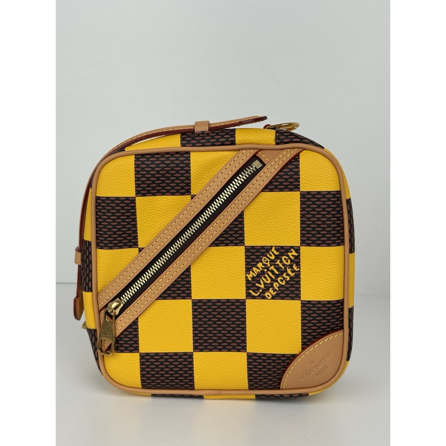 Louis Vuitton Damier Pop Chess Messenger Jaune Mat Yellow Bag