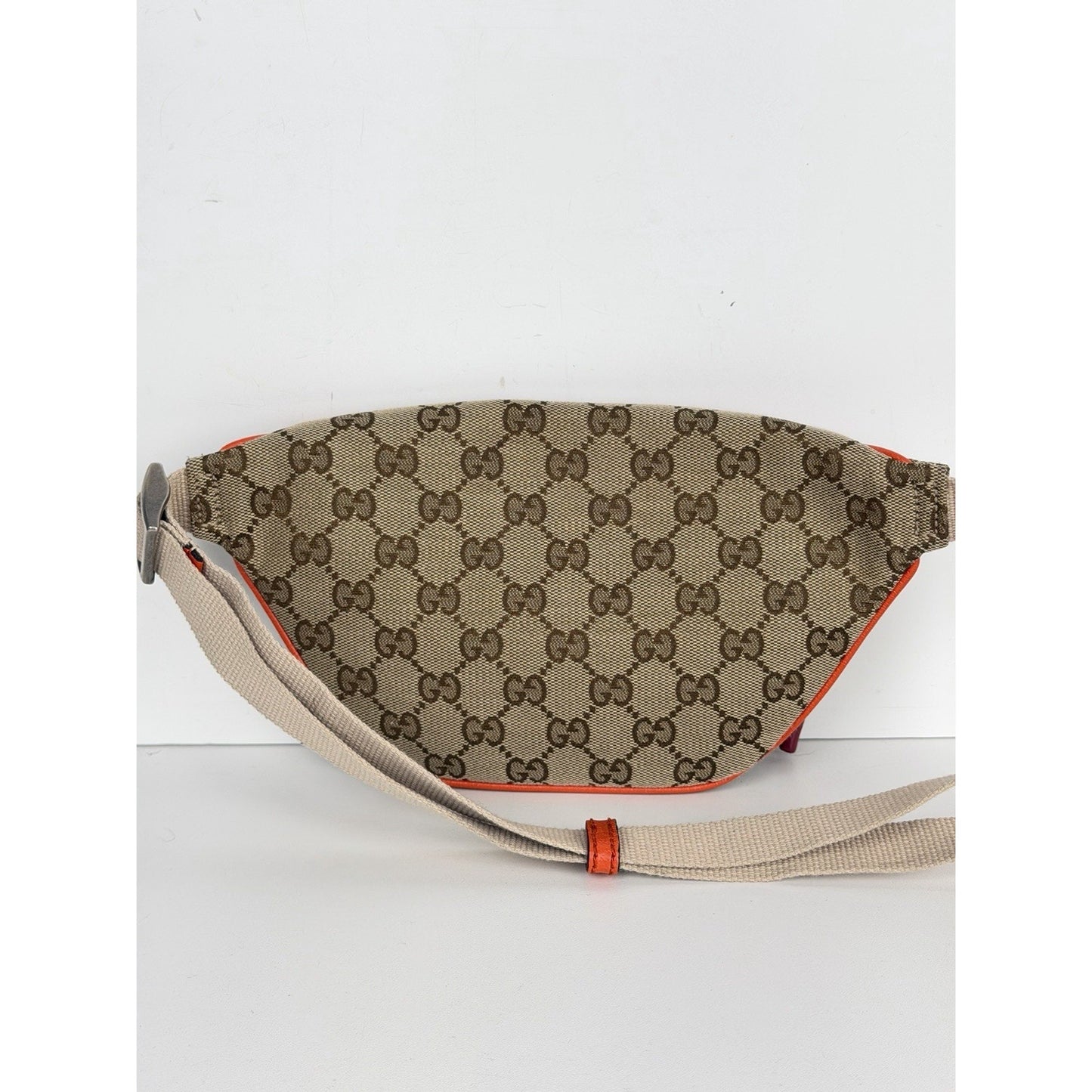 Gucci x The North Face Waist Belt Bag Beige Canvas & Orange Leather S08
