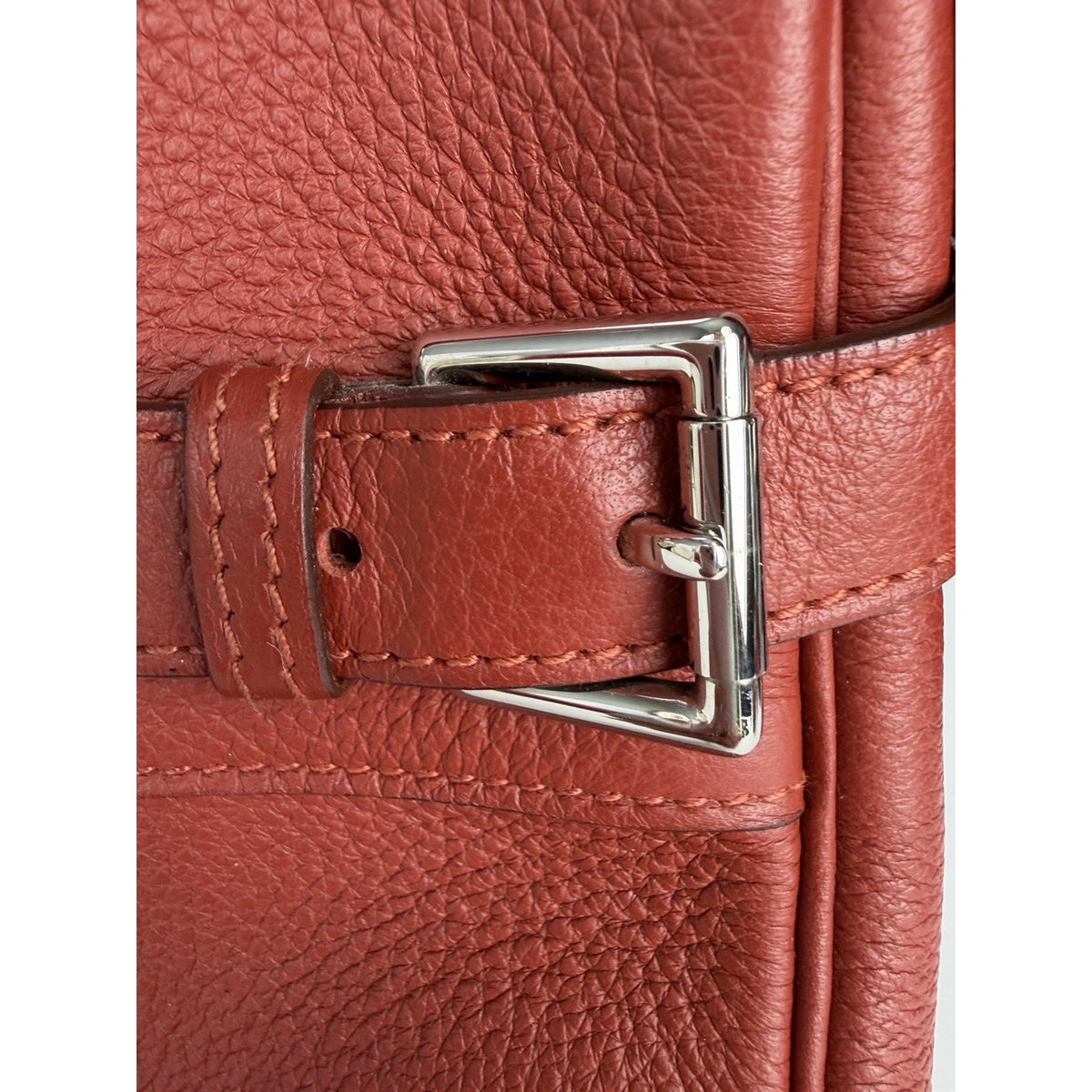 Hermes Clemence Atlas Shoulder Tote Bag 42 in Red Clemence Leather 2009 C-5