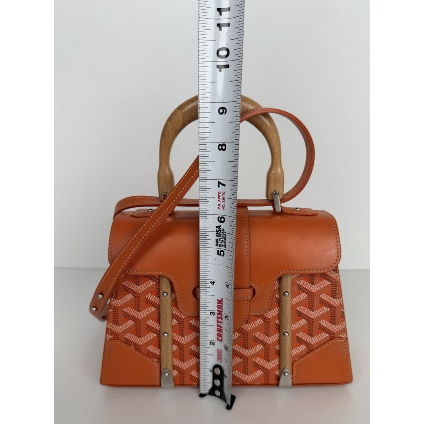 Goyard Goyardine Structure Mini Saigon Handbag Orange Coated Canvas&Leather D1